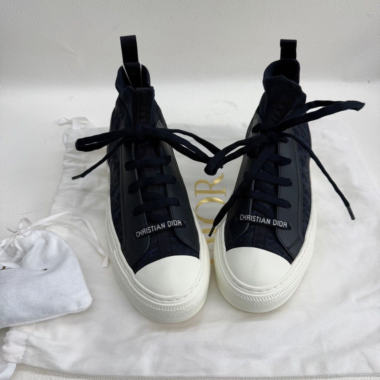 Dior Dior Oblique Hi-Top Sneakers Size 35 Size US 5 / IT 35 - 2 Thumbnail