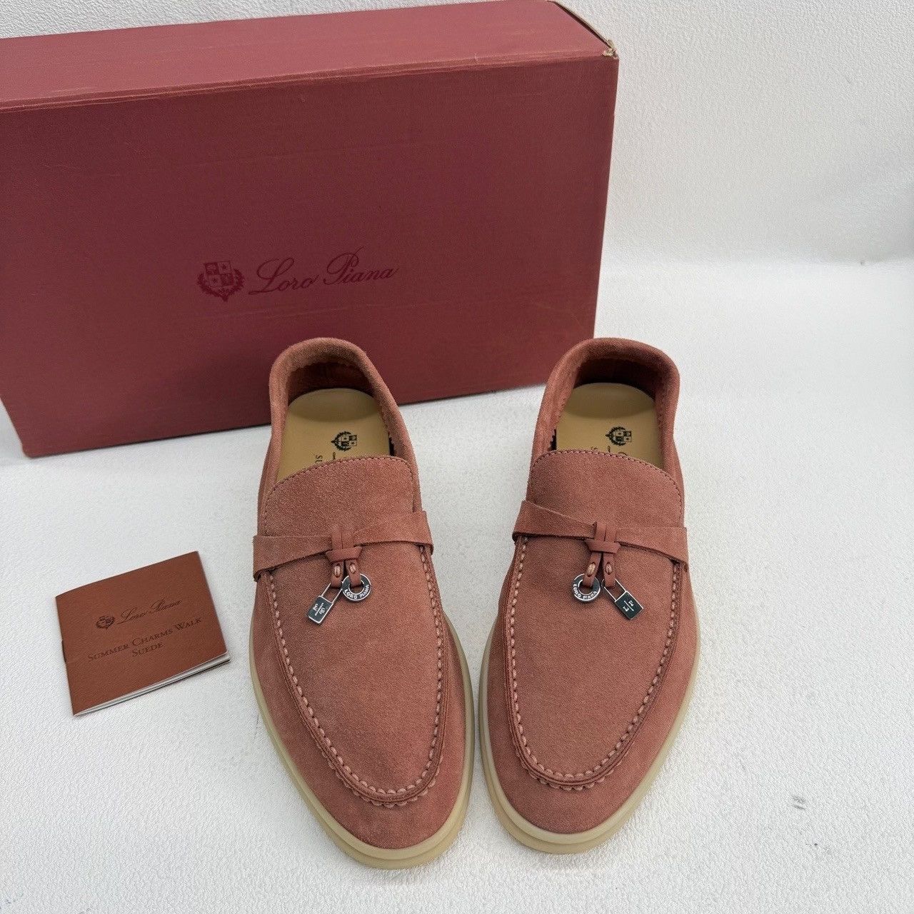 Loro Piana Loro Piana Suede Lock Charm Loafers Size 35 Size US 5 / IT 35 - 2 Thumbnail