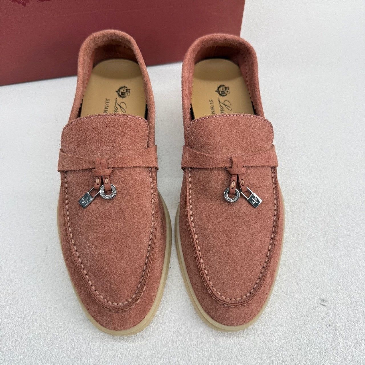 Loro Piana Loro Piana Suede Lock Charm Loafers Size 35 Size US 5 / IT 35 - 4 Thumbnail