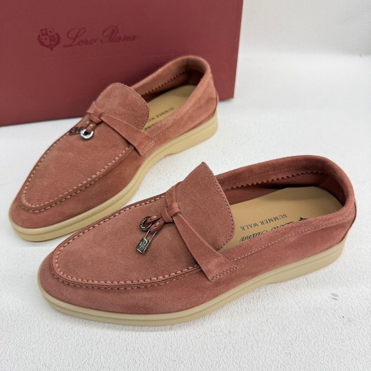 Loro Piana Loro Piana Suede Lock Charm Loafers Size 35 Size US 5 / IT 35 - 3 Thumbnail