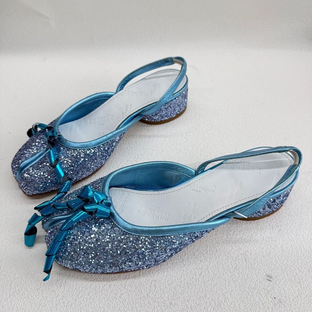 Maison Margiela Maison Margiela Blue Glitter Tabi Heels Size 37 Size US 7 / IT 37 - 2 Thumbnail