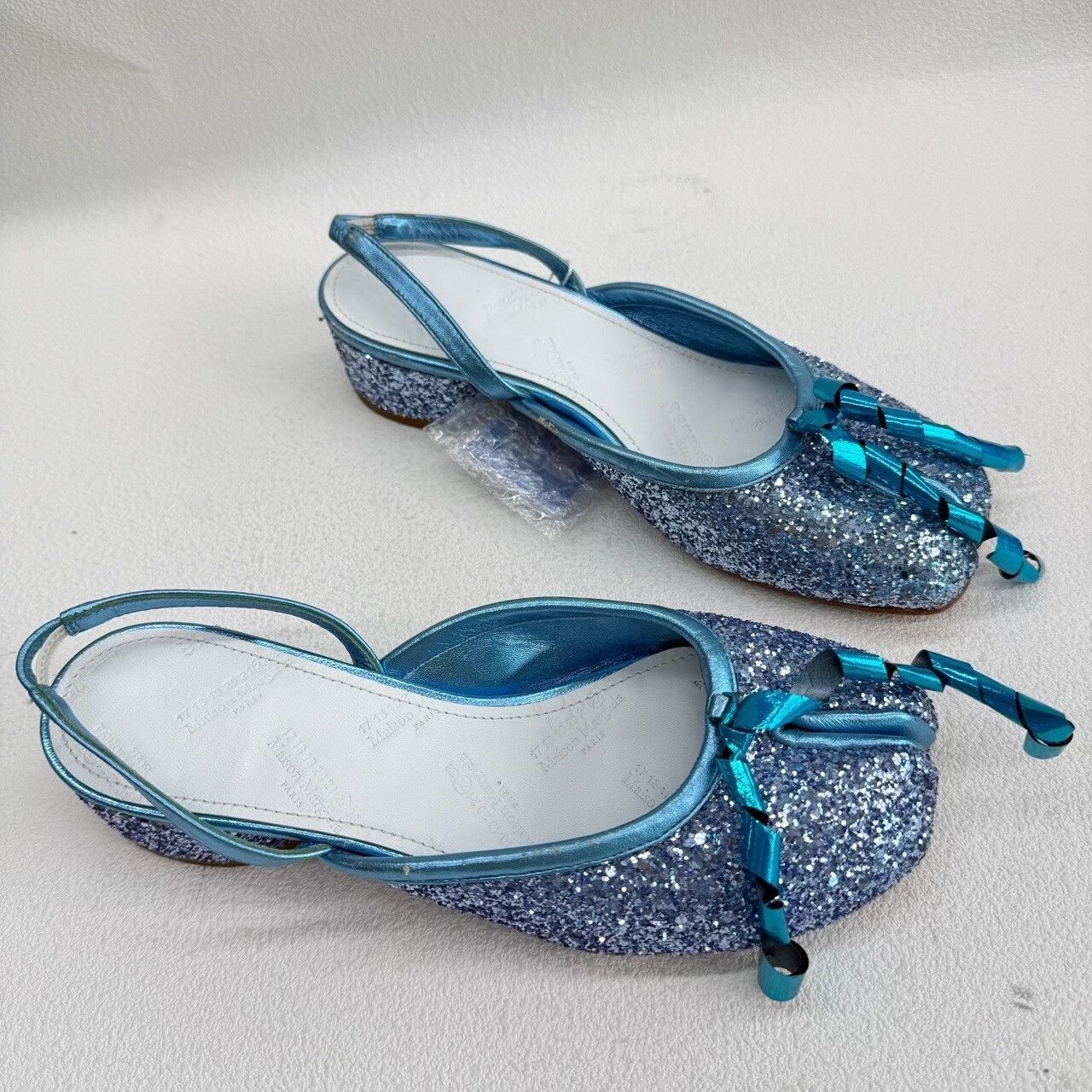Maison Margiela Maison Margiela Blue Glitter Tabi Heels Size 37 Size US 7 / IT 37 - 4 Thumbnail