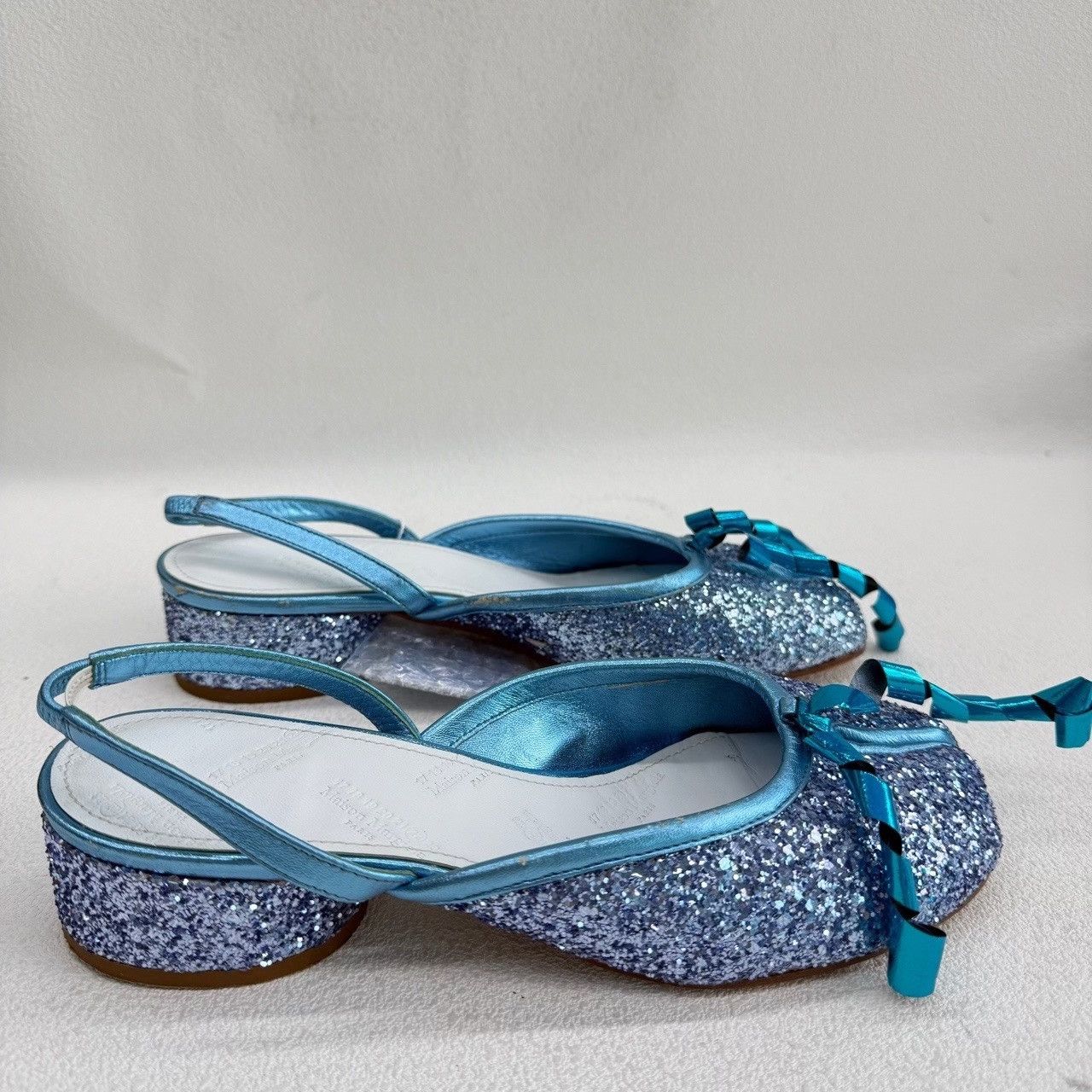 Maison Margiela Maison Margiela Blue Glitter Tabi Heels Size 37 Size US 7 / IT 37 - 5 Thumbnail