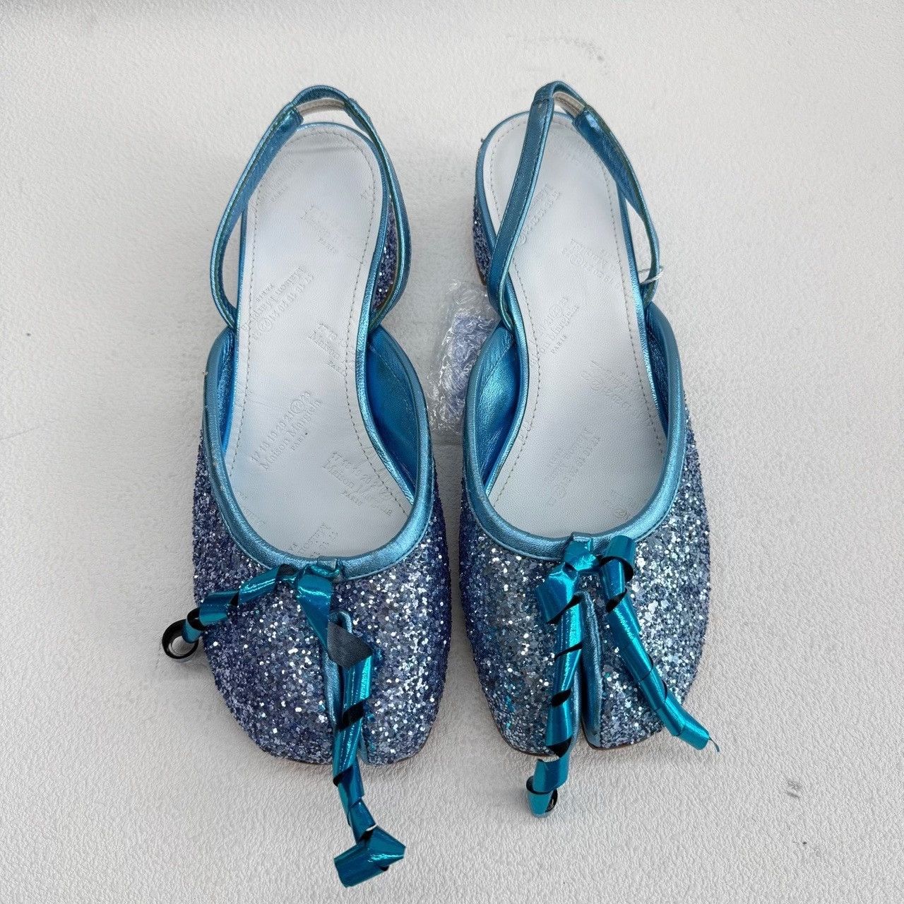 Maison Margiela Maison Margiela Blue Glitter Tabi Heels Size 37 Size US 7 / IT 37 - 3 Thumbnail