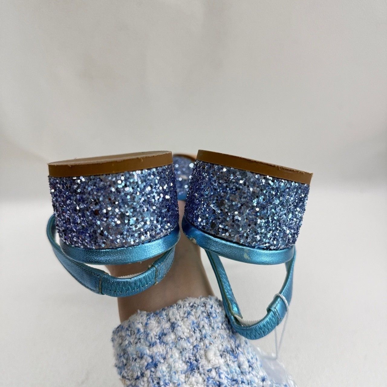 Maison Margiela Maison Margiela Blue Glitter Tabi Heels Size 37 Size US 7 / IT 37 - 7 Thumbnail
