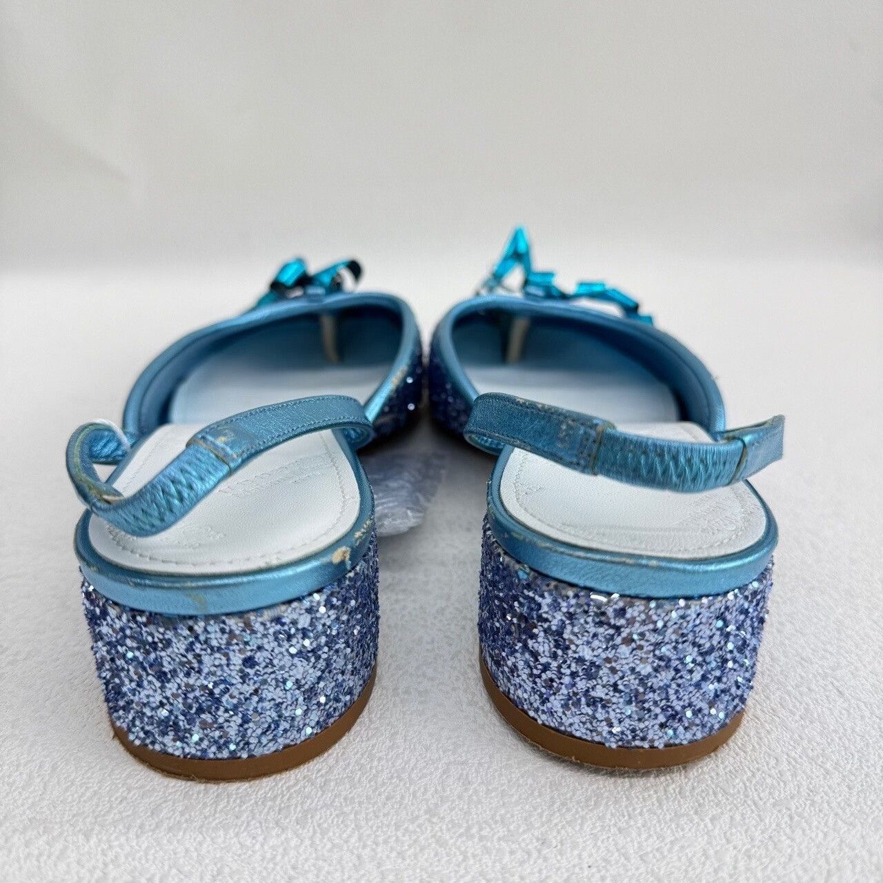 Maison Margiela Maison Margiela Blue Glitter Tabi Heels Size 37 Size US 7 / IT 37 - 6 Thumbnail
