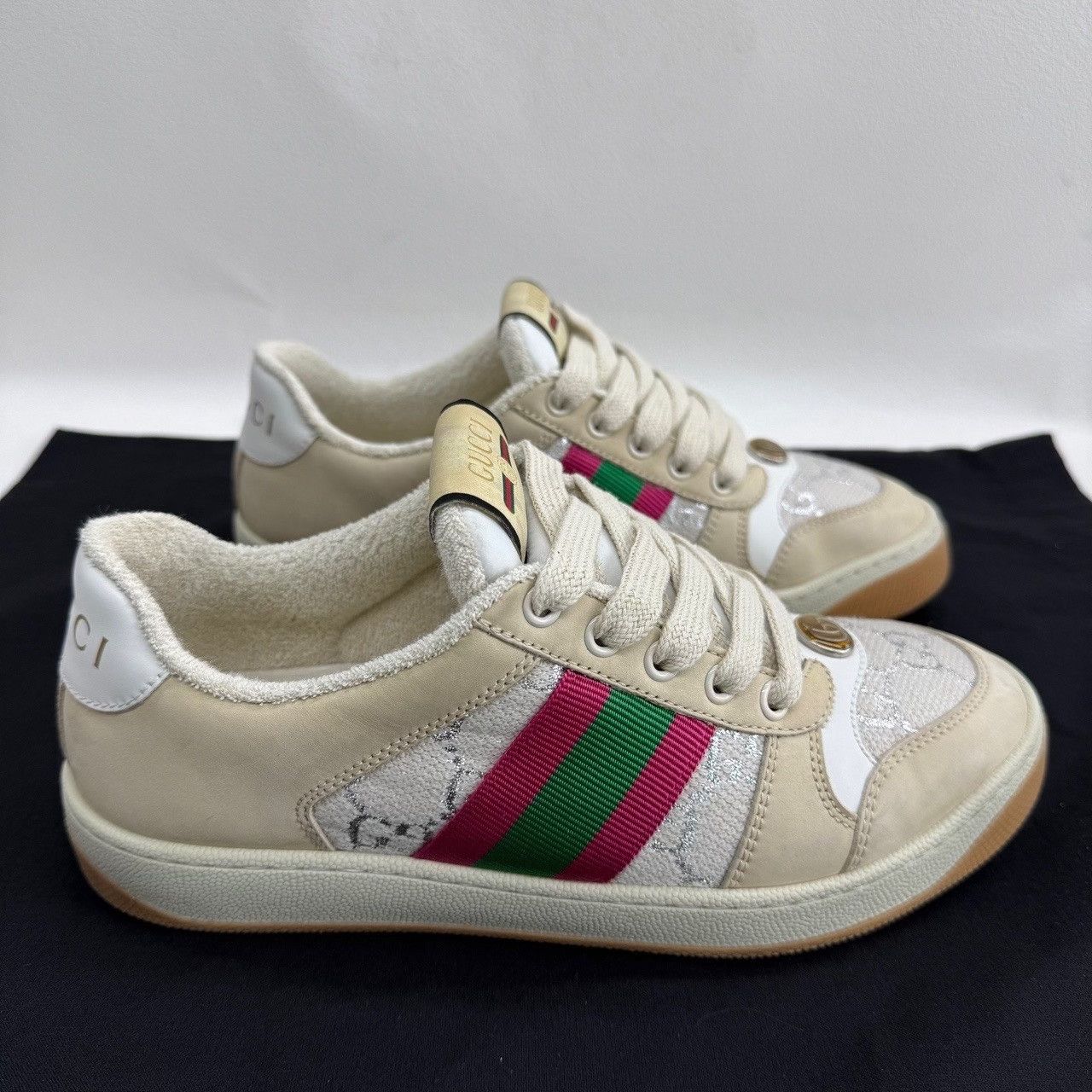 Gucci Gucci Web Stripe Screener Sneakers Size 36.5 Size US 6.5 / IT 36.5 - 5 Thumbnail