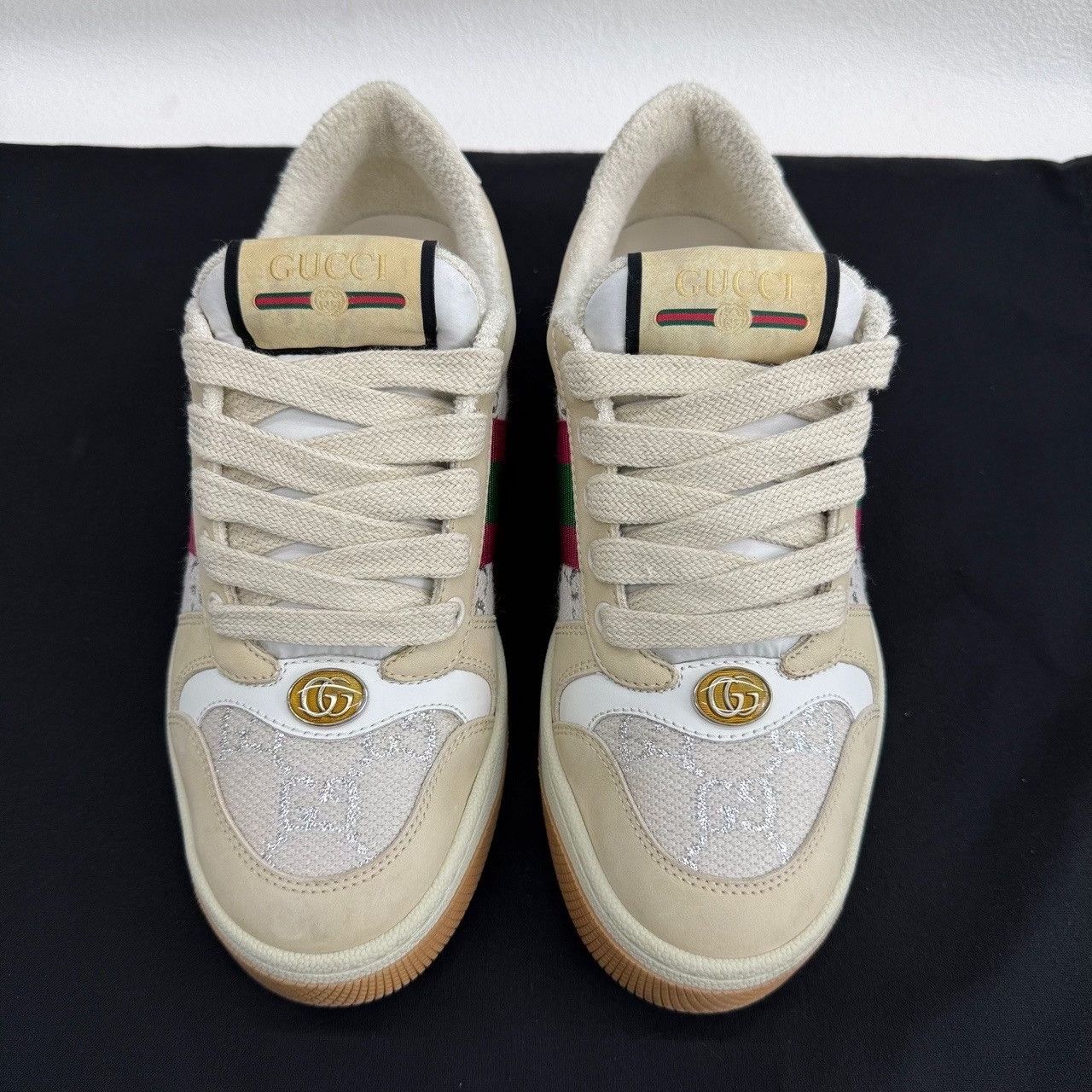 Gucci Gucci Web Stripe Screener Sneakers Size 36.5 Size US 6.5 / IT 36.5 - 3 Thumbnail
