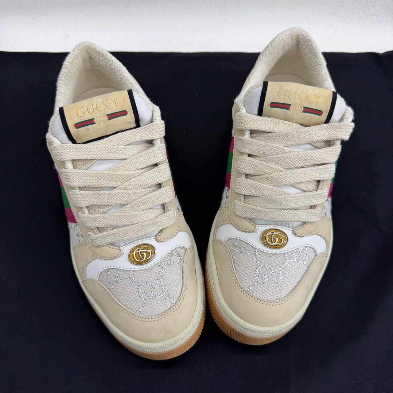 Gucci Gucci Web Stripe Screener Sneakers Size 36.5 Size US 6.5 / IT 36.5 - 10 Thumbnail