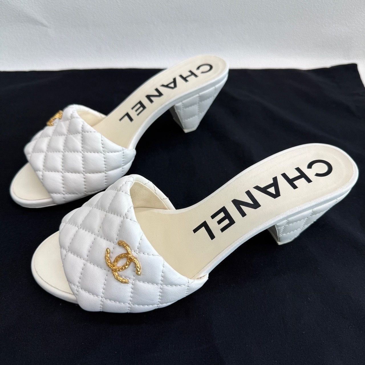 Chanel Chanel Quilted Leather Mules Size 37.5 Size US 7.5 / IT 37.5 - 2 Thumbnail