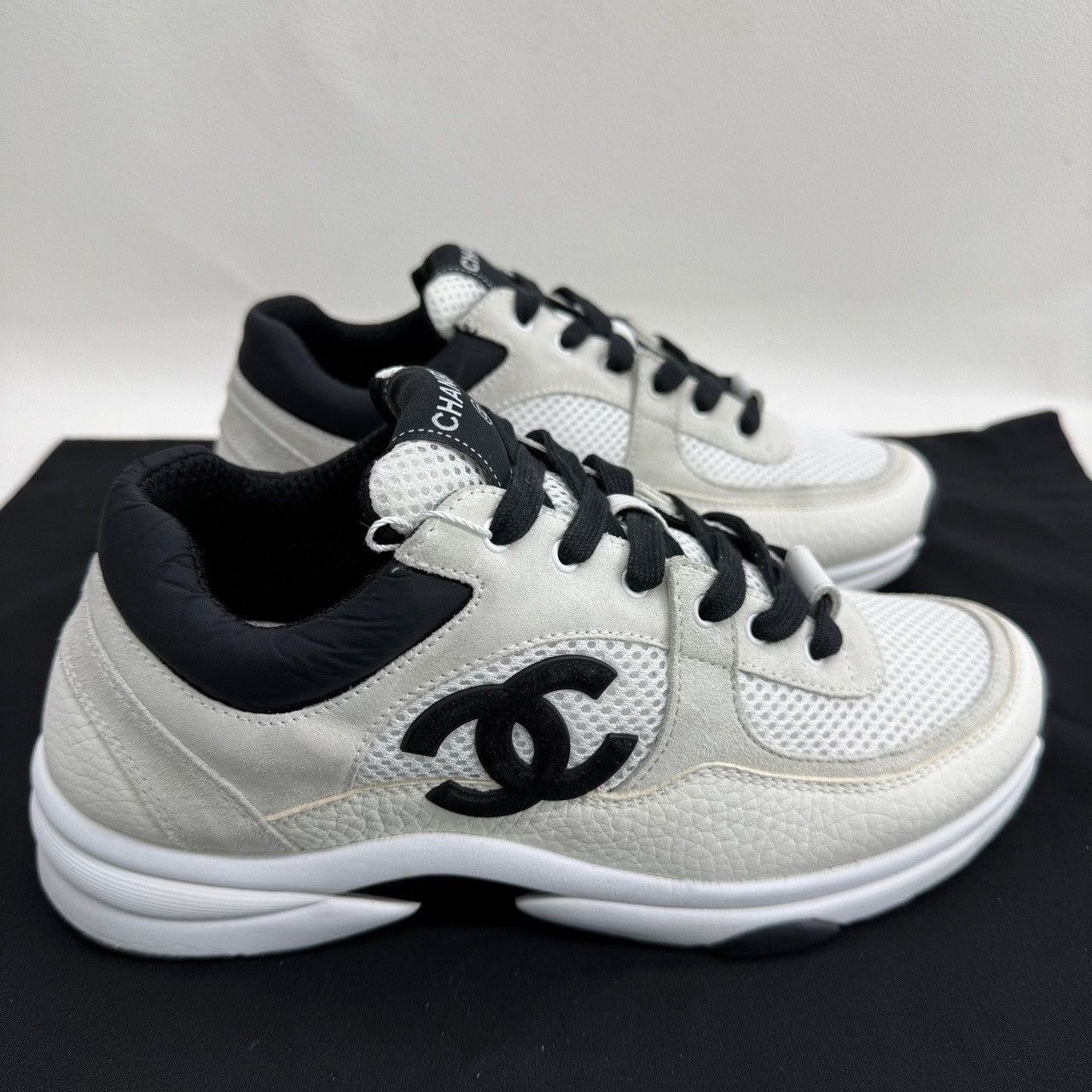 Chanel Chanel Black White Mesh Sneakers Size 39 Size US 9 / IT 39 - 5 Thumbnail