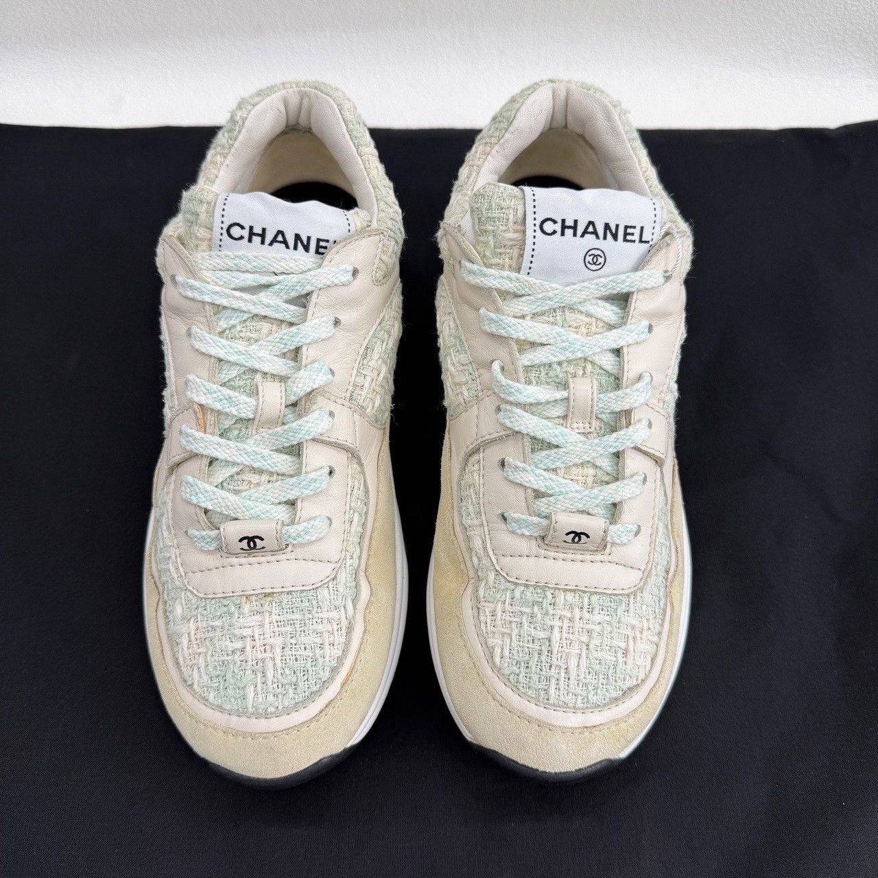 Chanel Chanel Tweed Low-Top Sneakers Size 37 Size US 6 / IT 36 - 3 Thumbnail