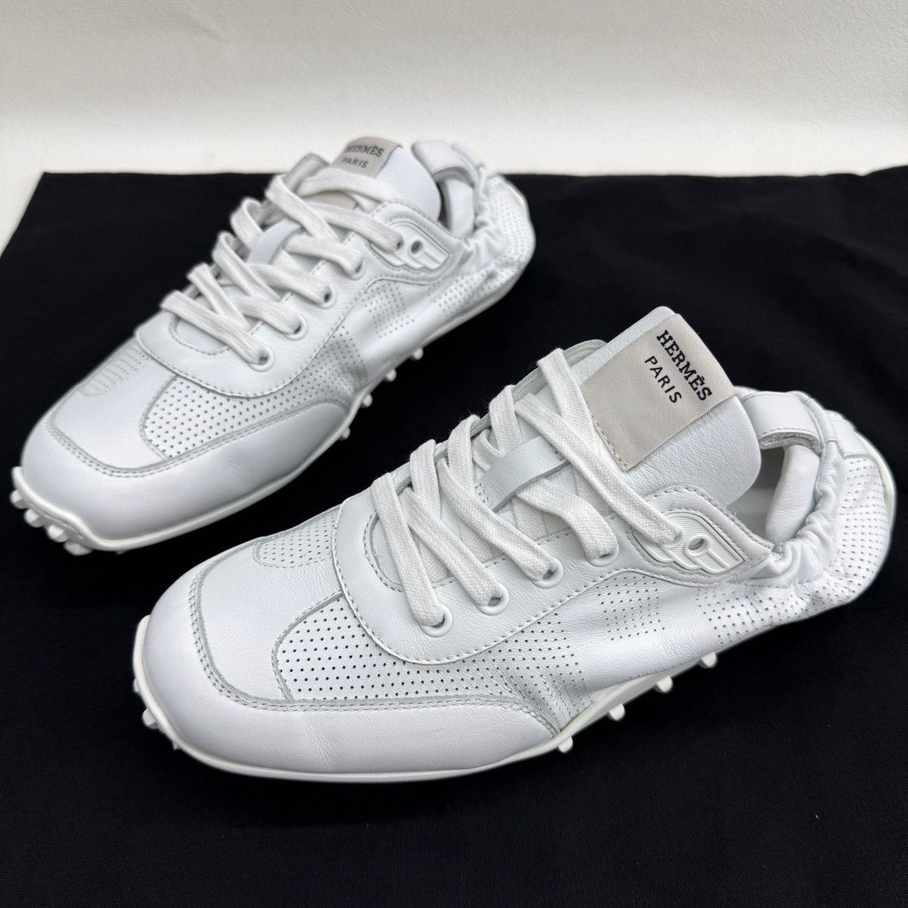 Hermes Hermès Perforated Leather Low-Top Sneakers Size 37 Size US 7 / IT 37 - 2 Thumbnail