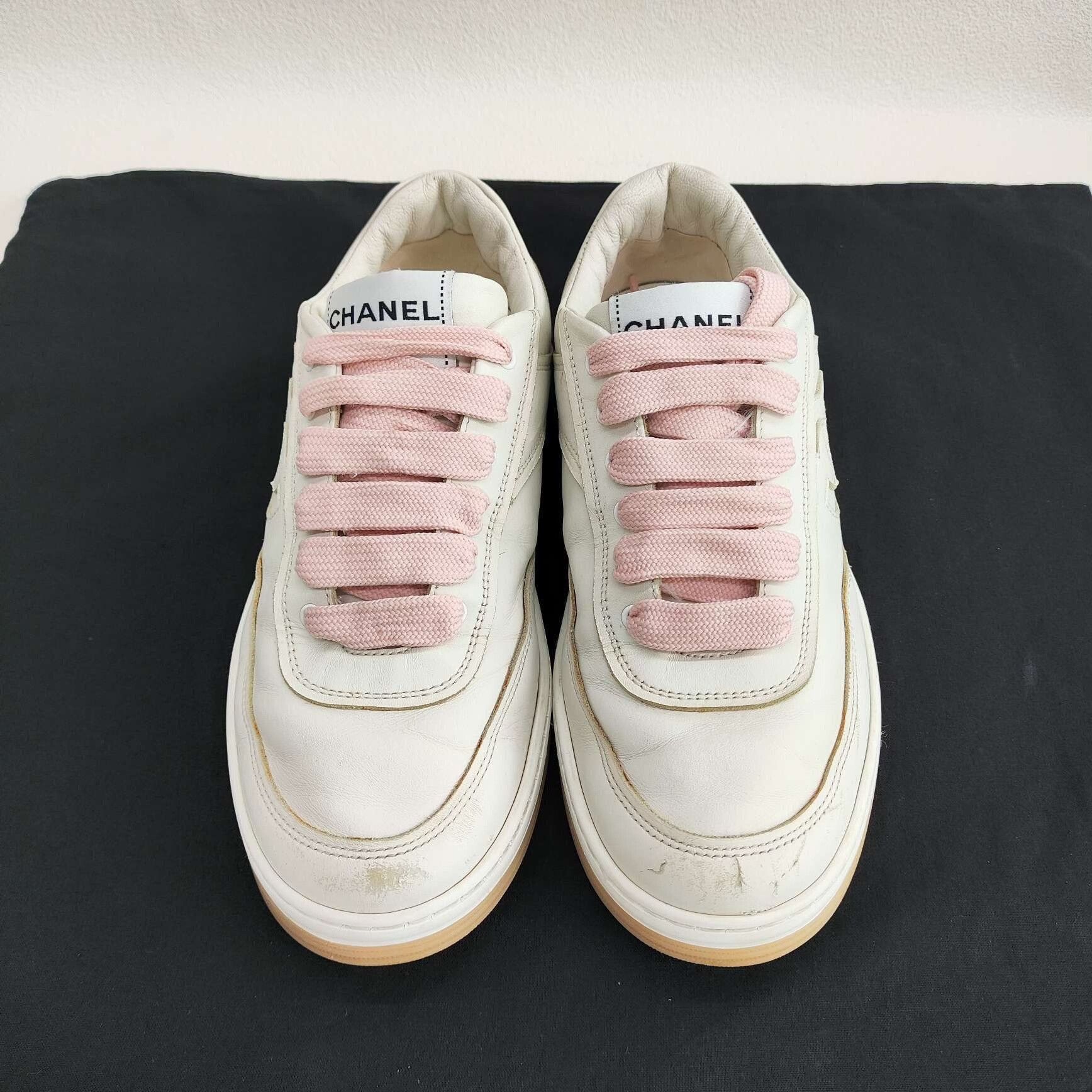 Chanel Chanel CC Logo Low-Top Sneakers Size 37.5 Size US 7.5 / IT 37.5 - 3 Thumbnail