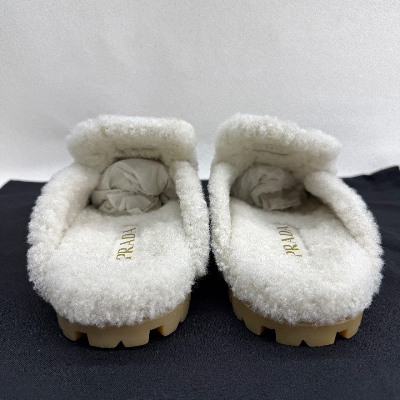 Prada Prada Logo Plaque Shearling Slip Ons Size 36 Size US 6 / IT 36 - 6 Thumbnail