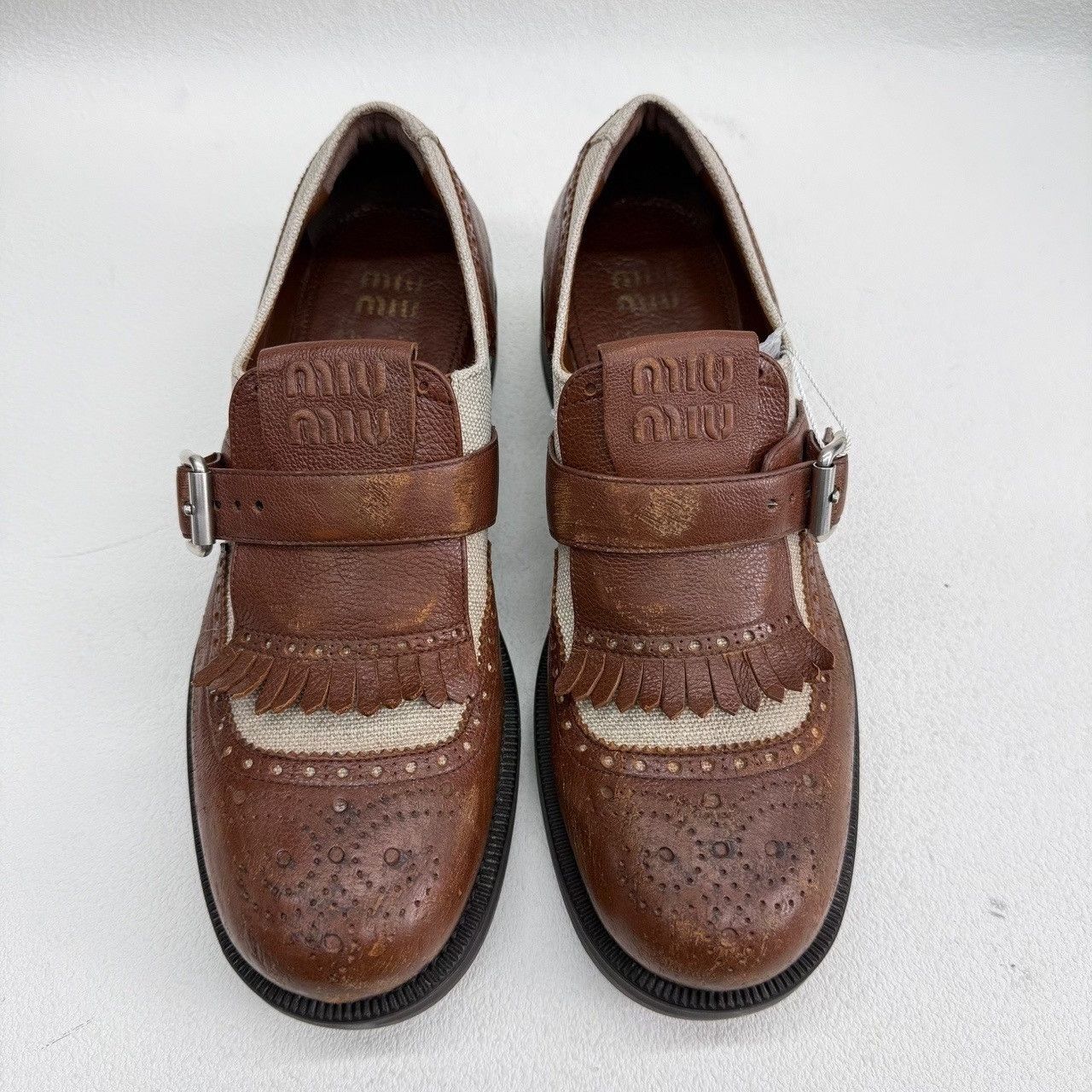 Miu Miu Miu Miu Buckle Brogue Flats Size 38 Size US 8 / IT 38 - 3 Thumbnail