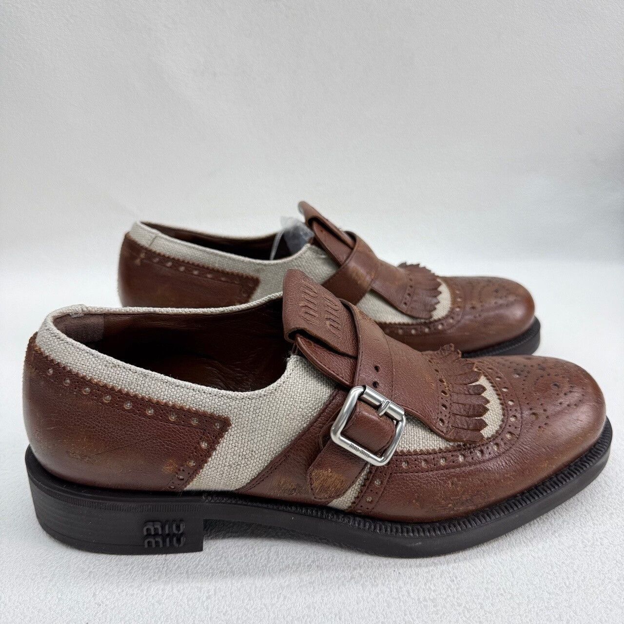 Miu Miu Miu Miu Buckle Brogue Flats Size 38 Size US 8 / IT 38 - 5 Thumbnail