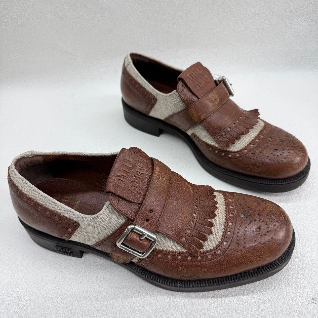 Miu Miu Miu Miu Buckle Brogue Flats Size 38 Size US 8 / IT 38 - 4 Thumbnail