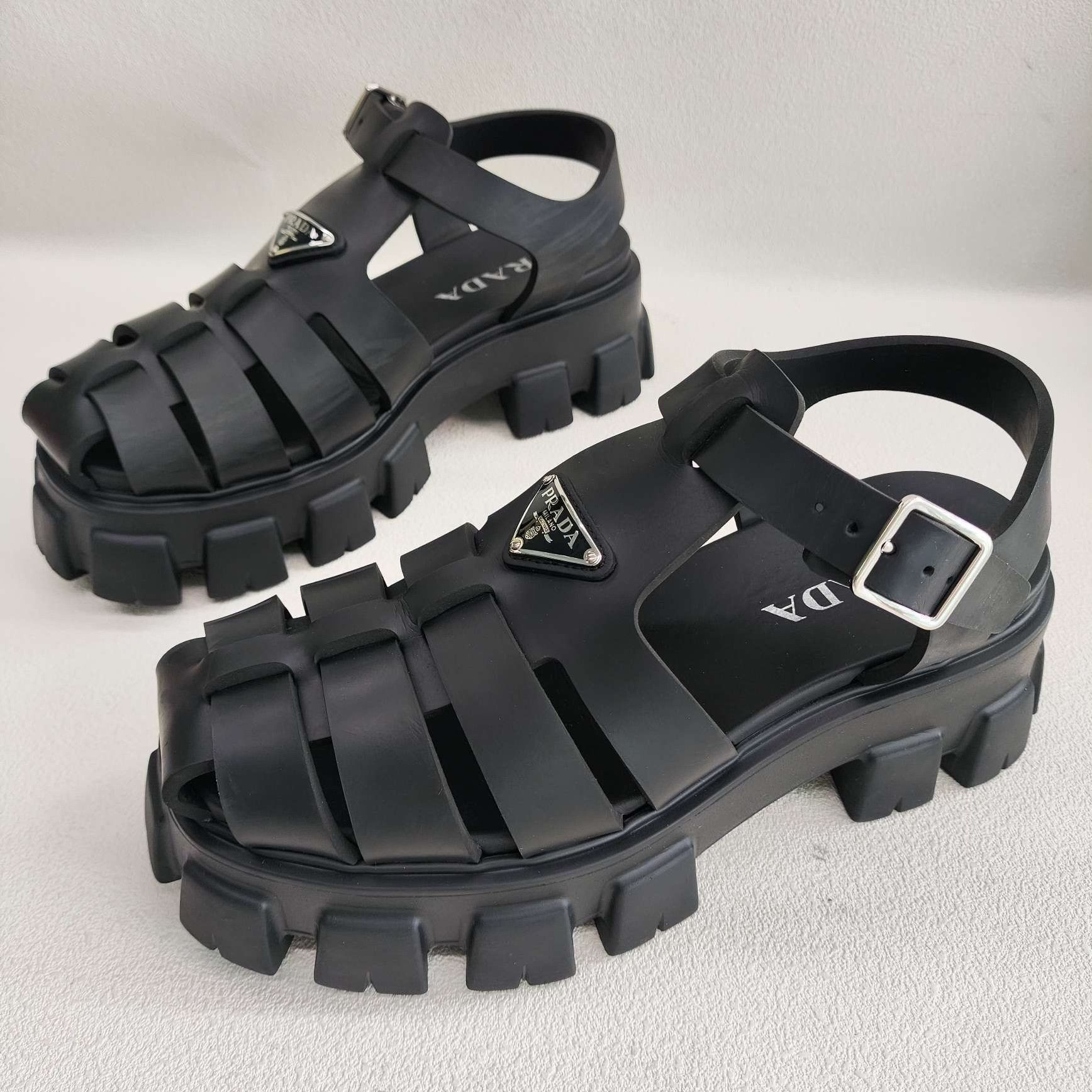 Prada Prada Monolith Logo Sandals Size 9 Size US 9 / EU 42 - 2 Thumbnail