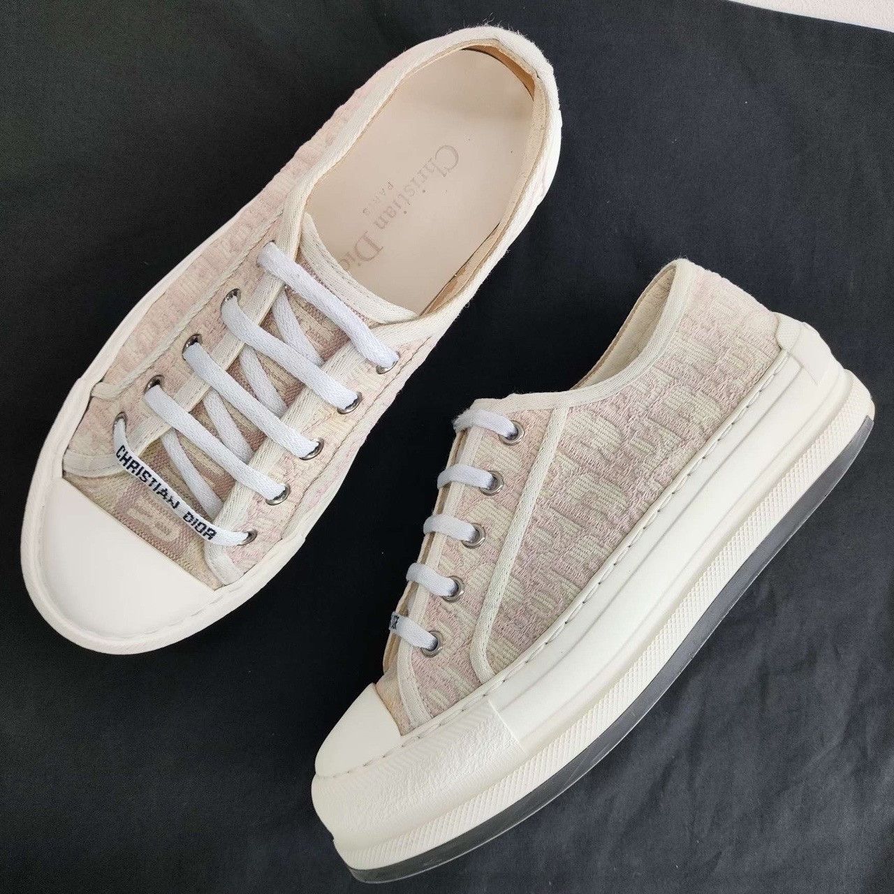 Dior Dior Pink Oblique Walk'n'Dior Sneakers Size 37 Size US 7 / IT 37 - 9 Thumbnail