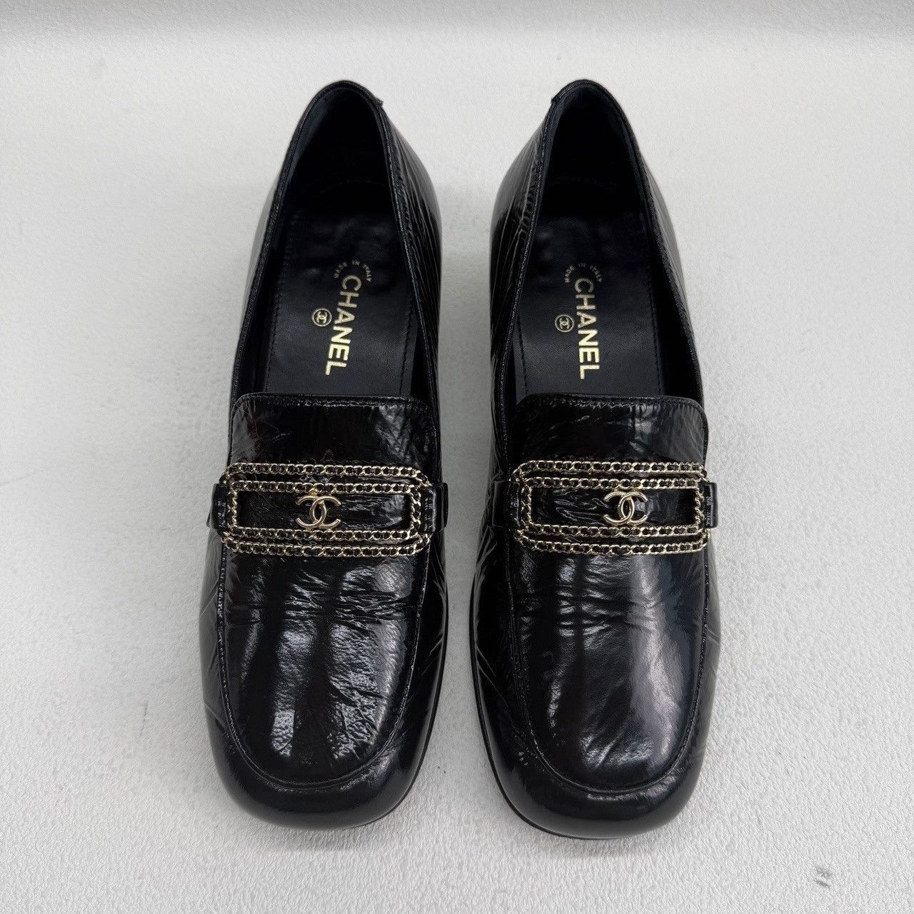 Chanel Chanel Black Chain Loafers Size 35.5 Size US 5.5 / IT 35.5 - 3 Thumbnail