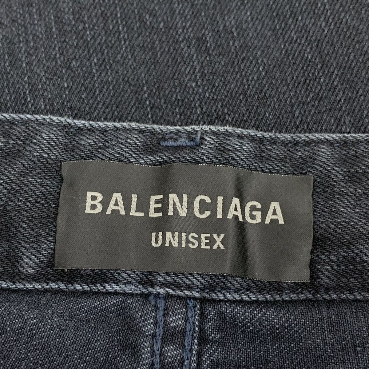 Balenciaga Washed Distressed Wide-Leg Black Denim Pants Size US 32 / EU 48 - 7 Thumbnail