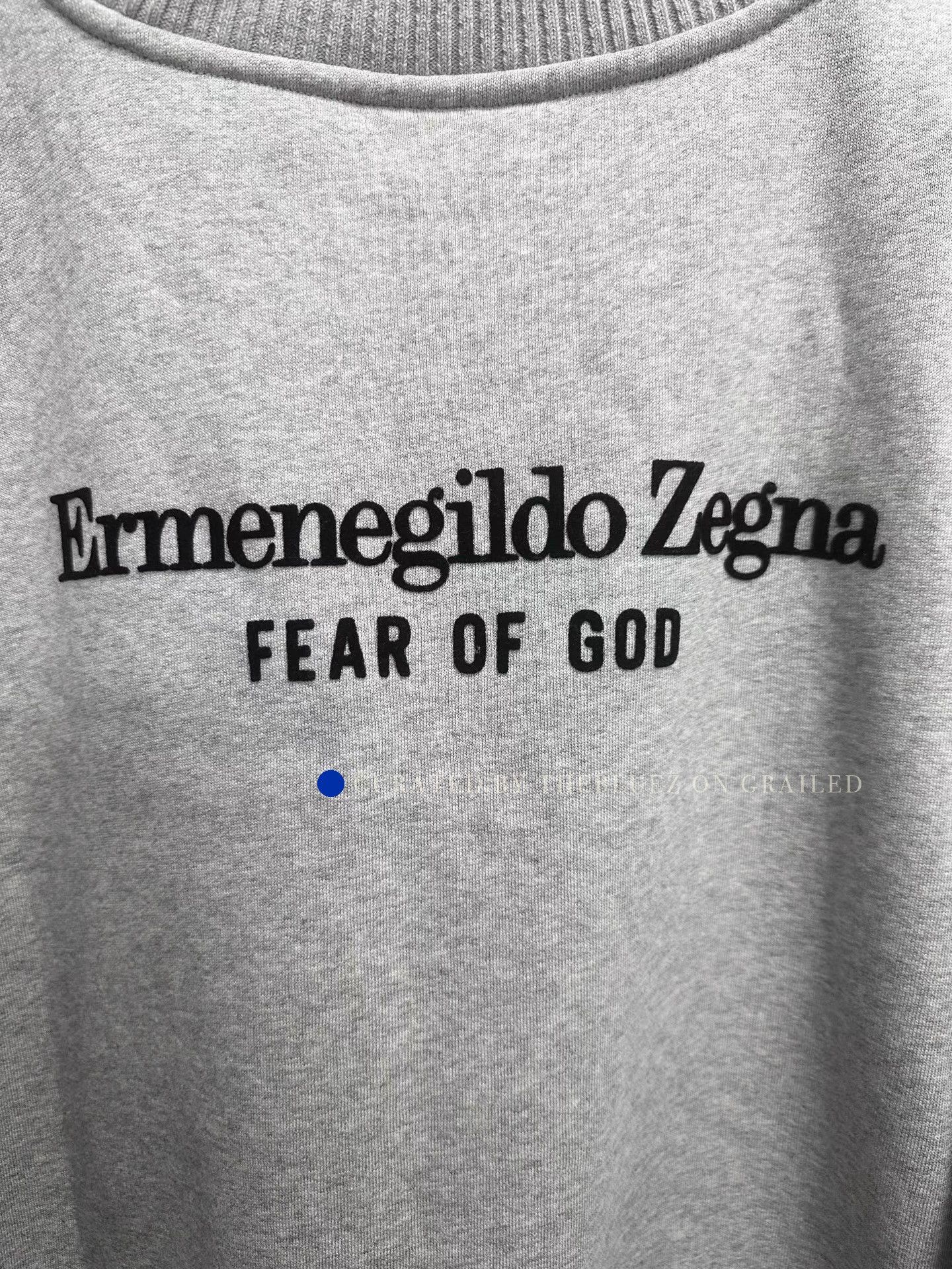 Ermenegildo Zegna Gray Crewneck Sweatshirt Collaboration Size US XL / EU 56 / 4 - 4 Thumbnail