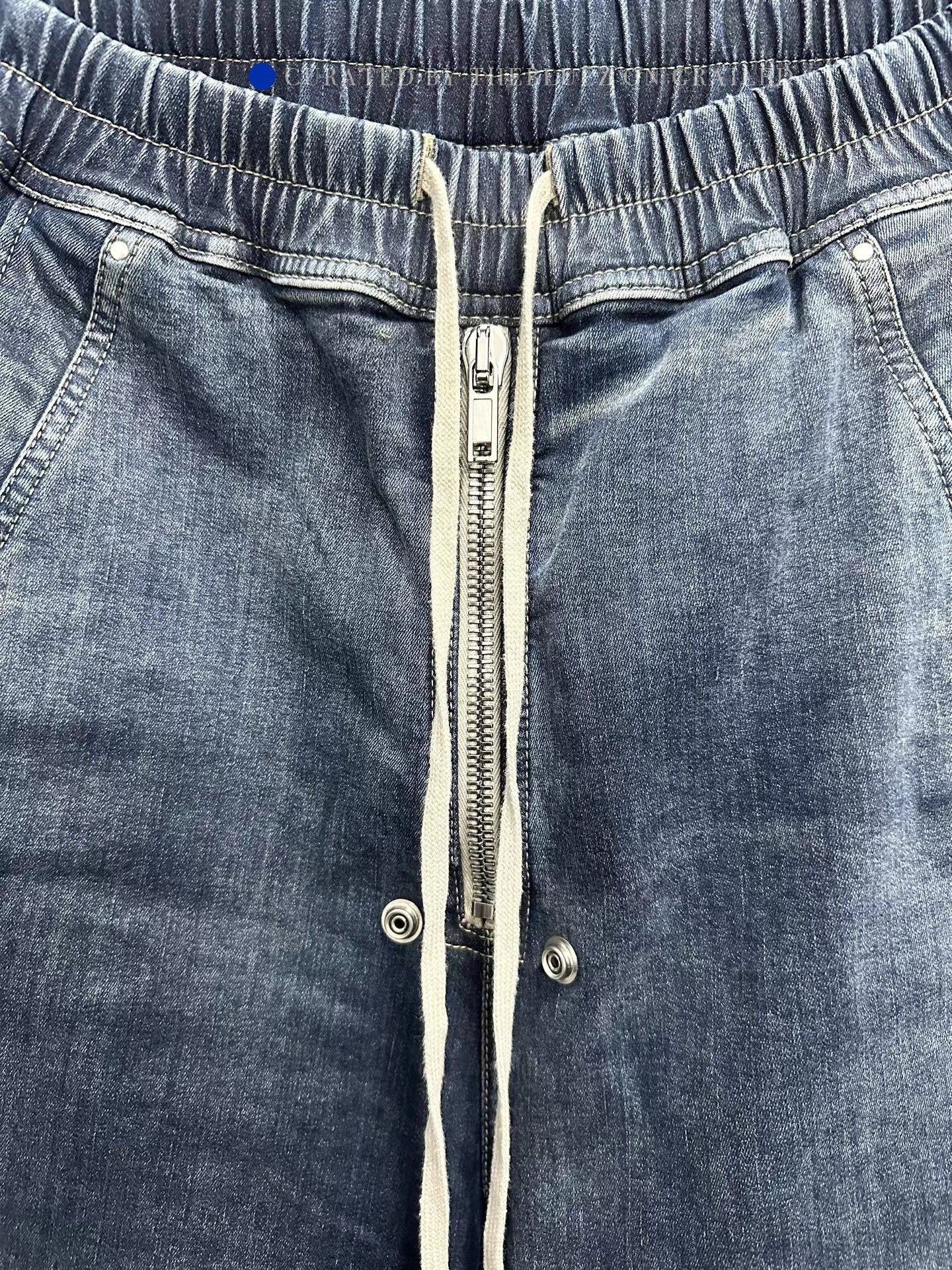 Rick Owens Washed Blue Wide-Leg Denim Pants Size US 32 / EU 48 - 3 Thumbnail