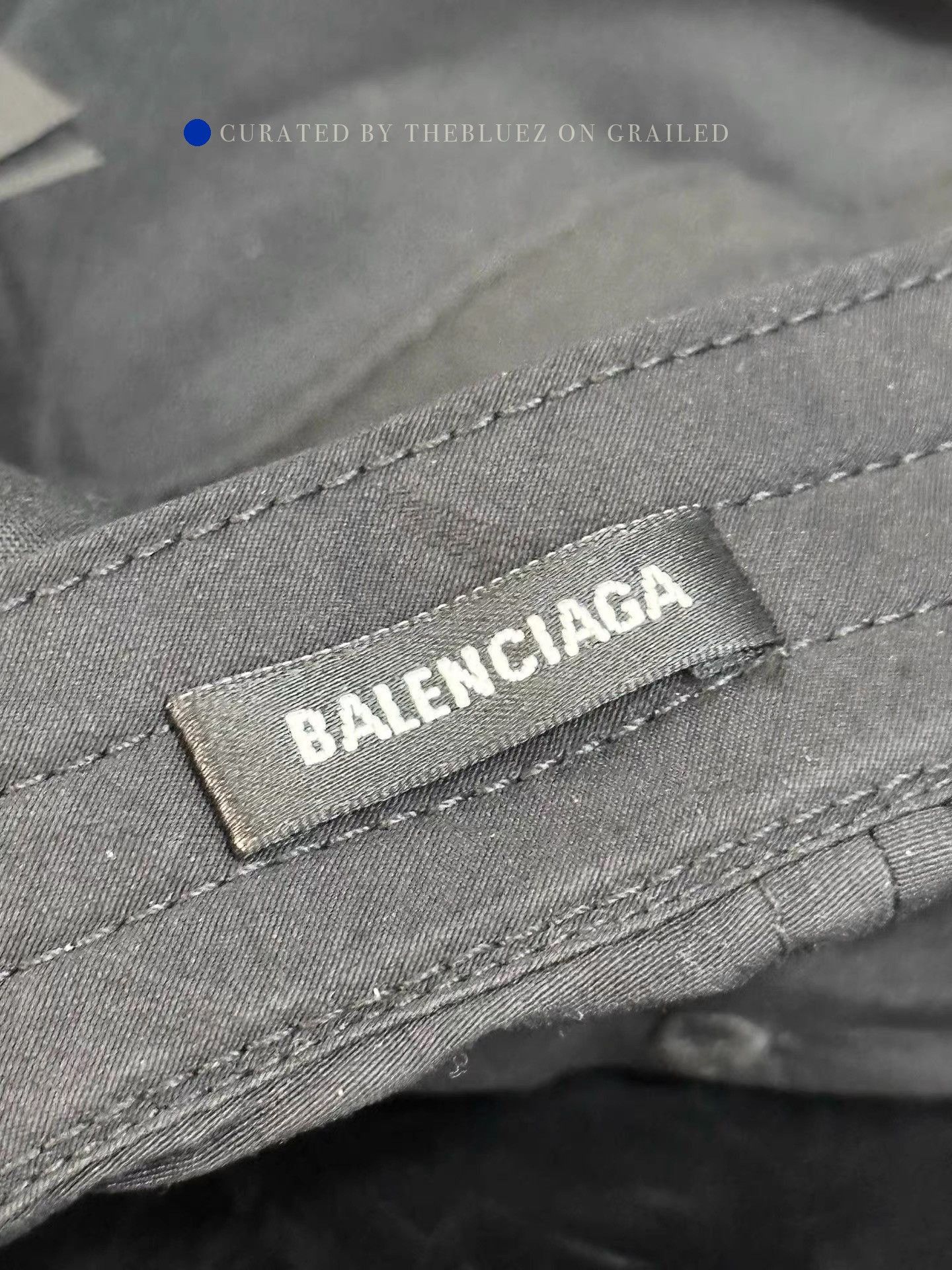 Balenciaga Embroidered Logo Black Baseball Cap Size ONE SIZE - 2 Thumbnail