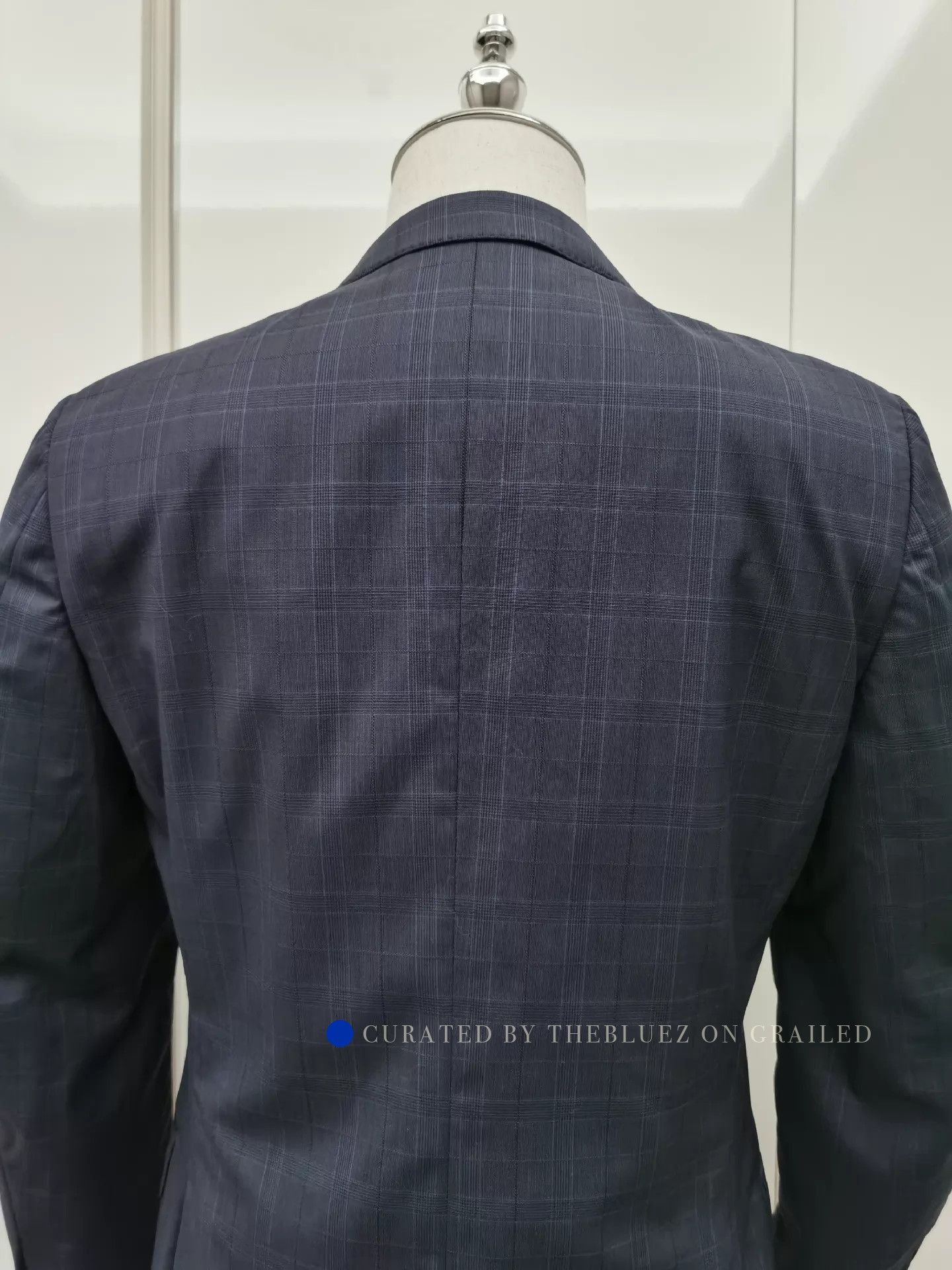 Z Zegna Stylish Blue Check Suit Jacket, Size 48 Size US M / EU 48-50 / 2 - 5 Thumbnail