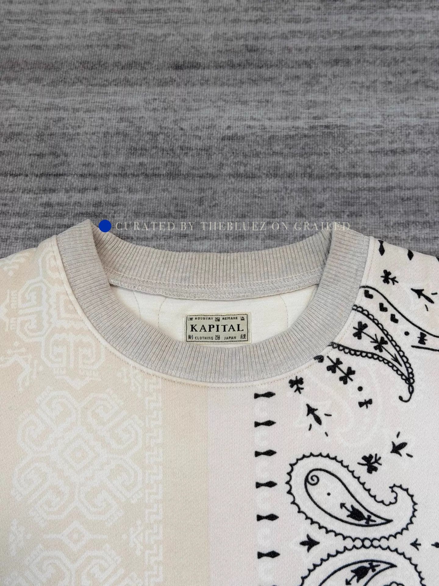 Kapital Color-Blocked Beige Big Sweatshirt Size US S / EU 44-46 / 1 - 4 Thumbnail
