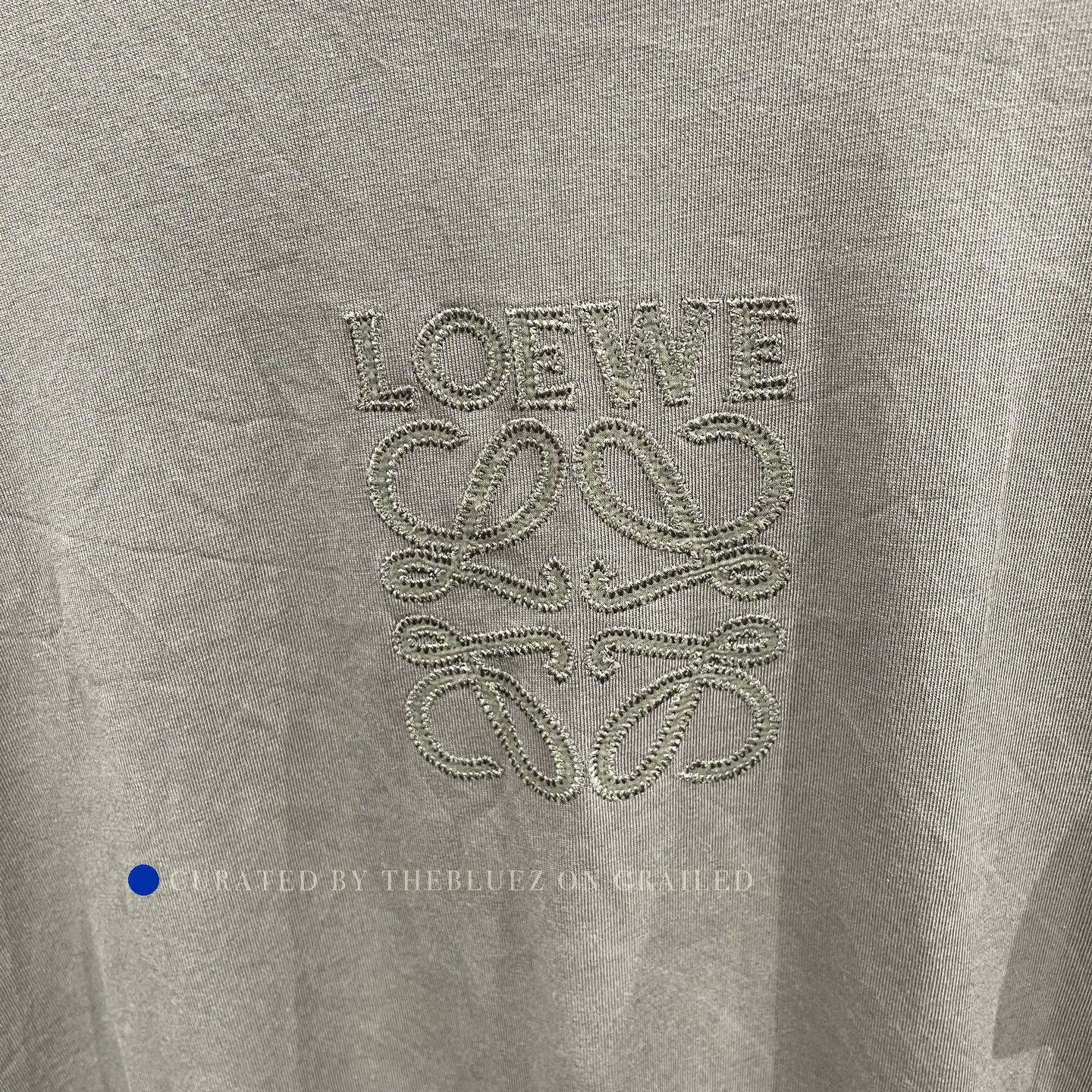 Loewe Khaki Green Embroidered Short Sleeve T-Shirt Size US M / EU 48-50 / 2 - 4 Thumbnail