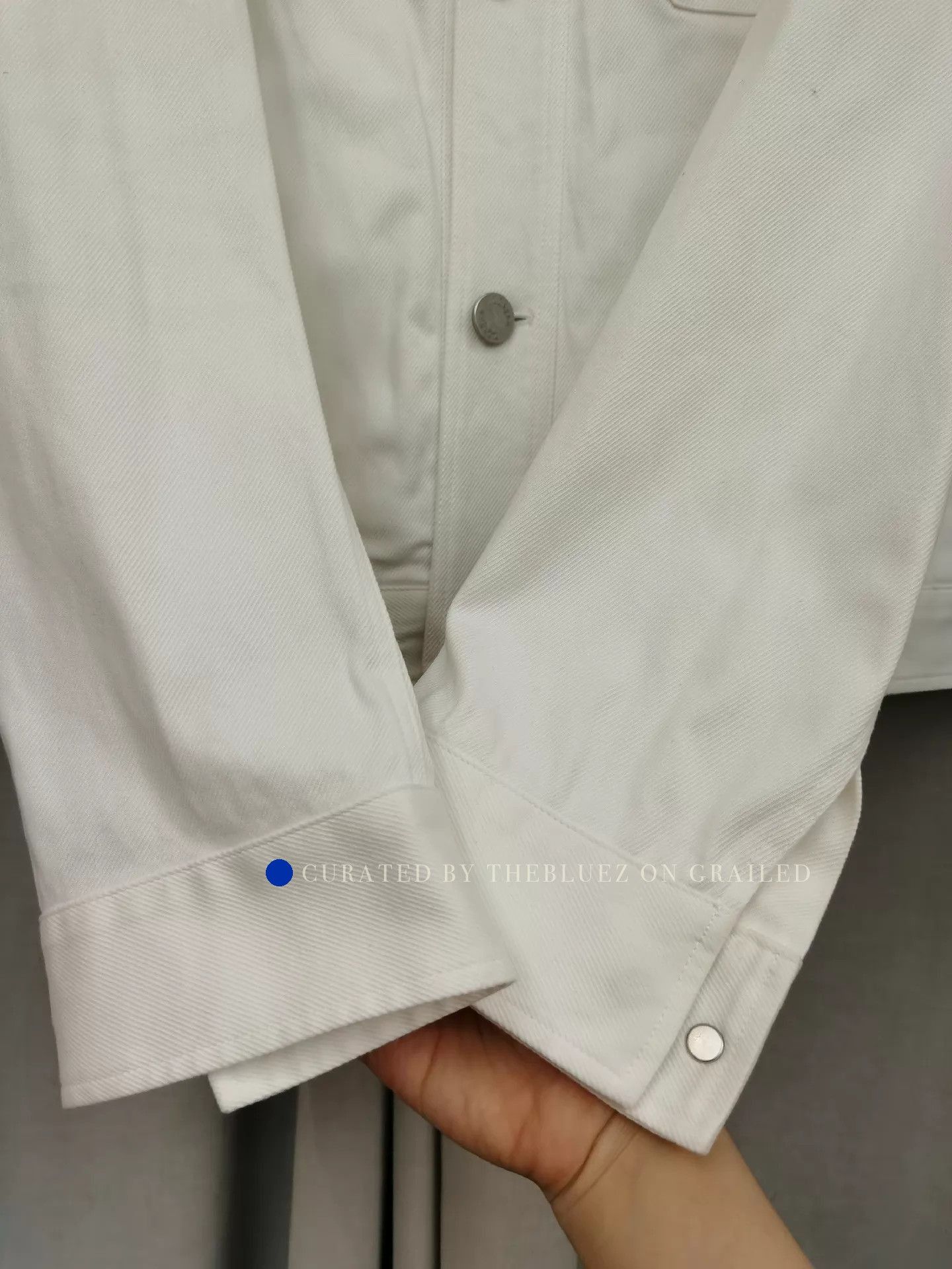 Ermenegildo Zegna White Denim Jacket in Size S, Like New Size US S / EU 44-46 / 1 - 6 Thumbnail