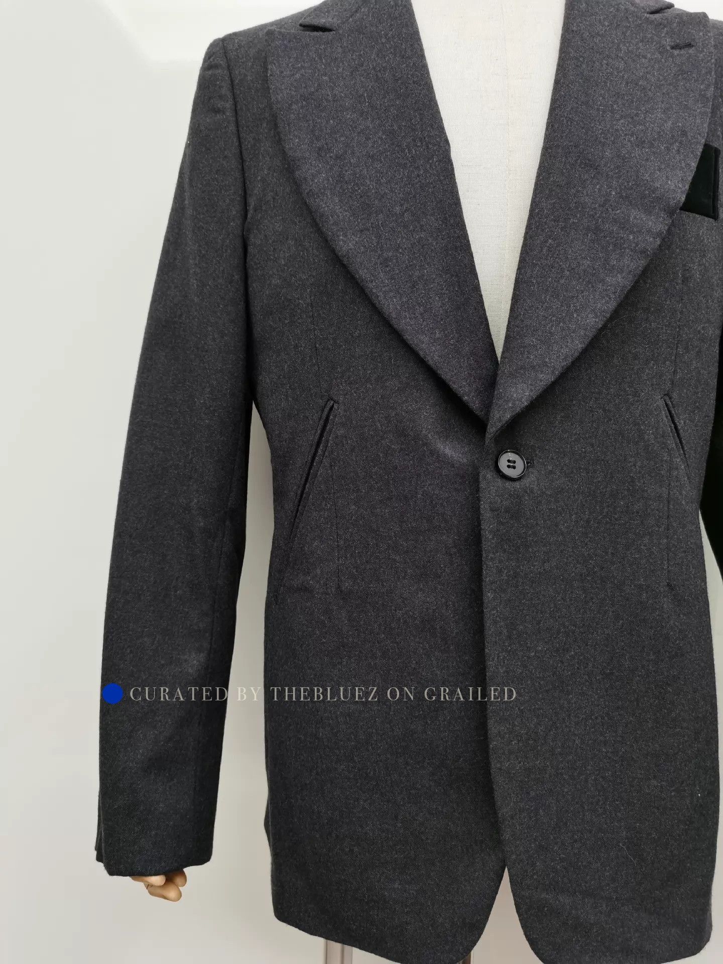 Comme des Garcons SHIRT Minimalist Wool Suit Jacket in Black Size US M / EU 48-50 / 2 - 3 Thumbnail