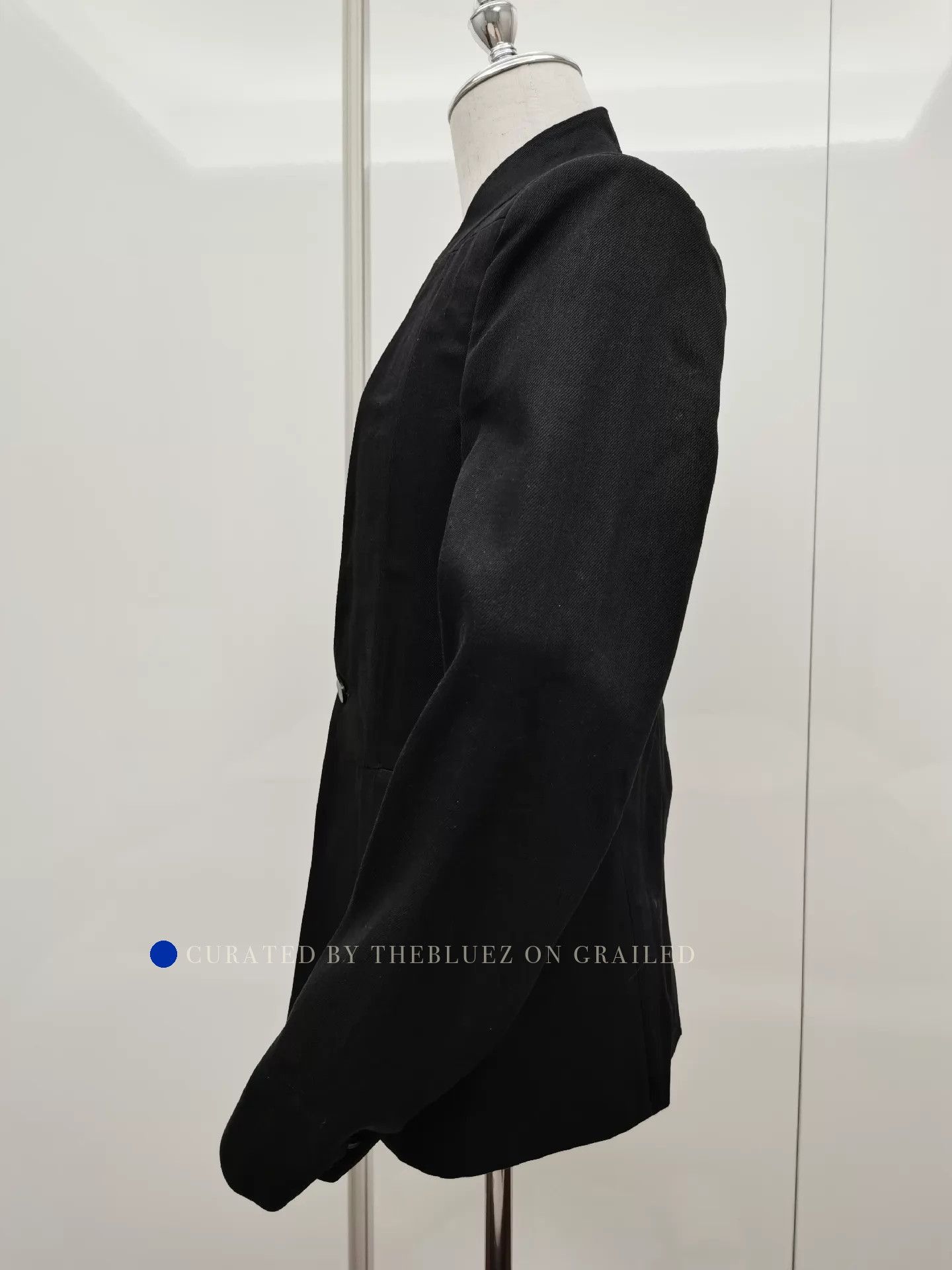 Boris Bidjan Saberi Unique Black Blazer with Distinctive Shoulder Design Size US S / EU 44-46 / 1 - 3 Thumbnail