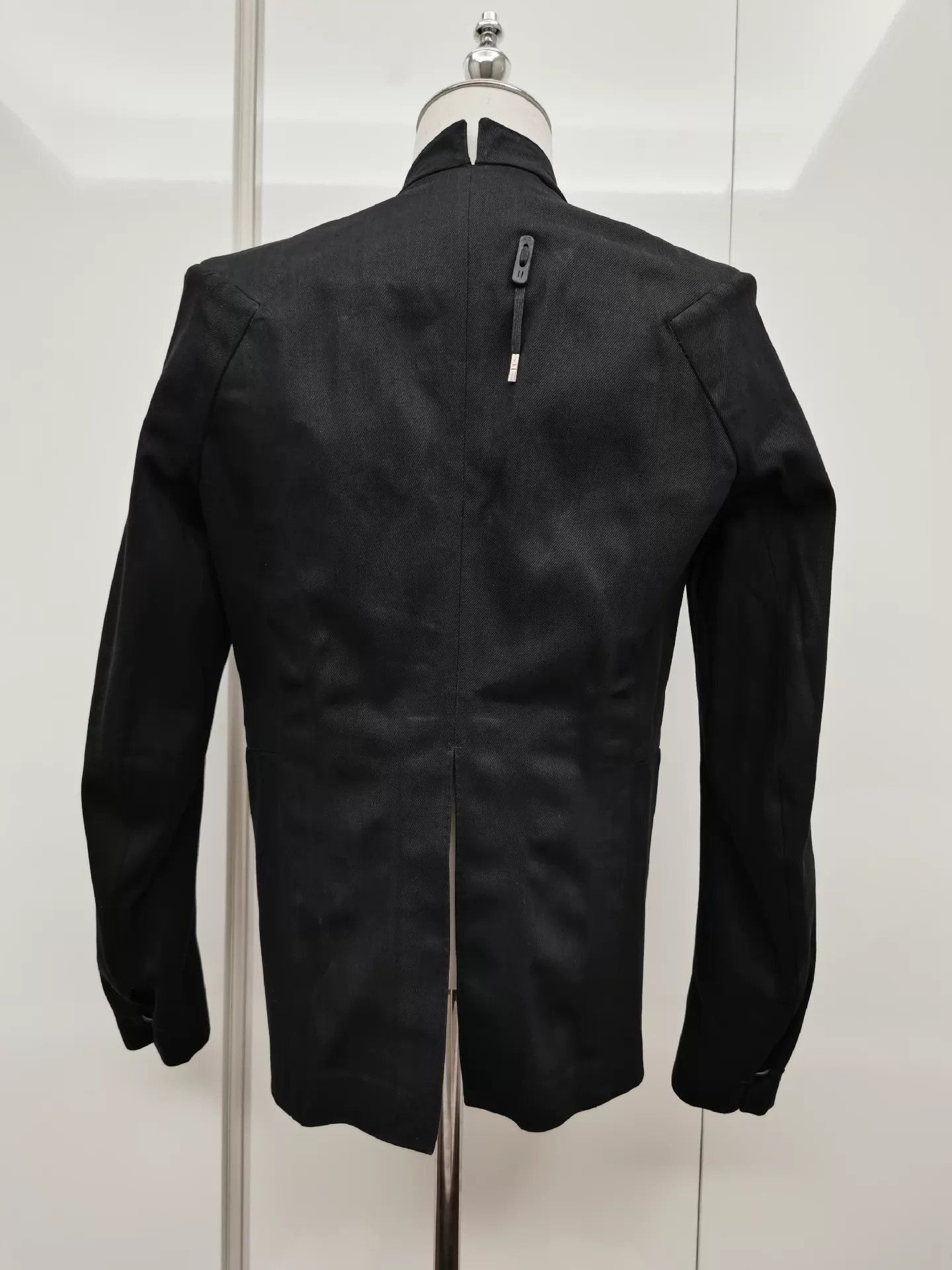 Boris Bidjan Saberi Unique Black Blazer with Distinctive Shoulder Design Size US S / EU 44-46 / 1 - 4 Thumbnail