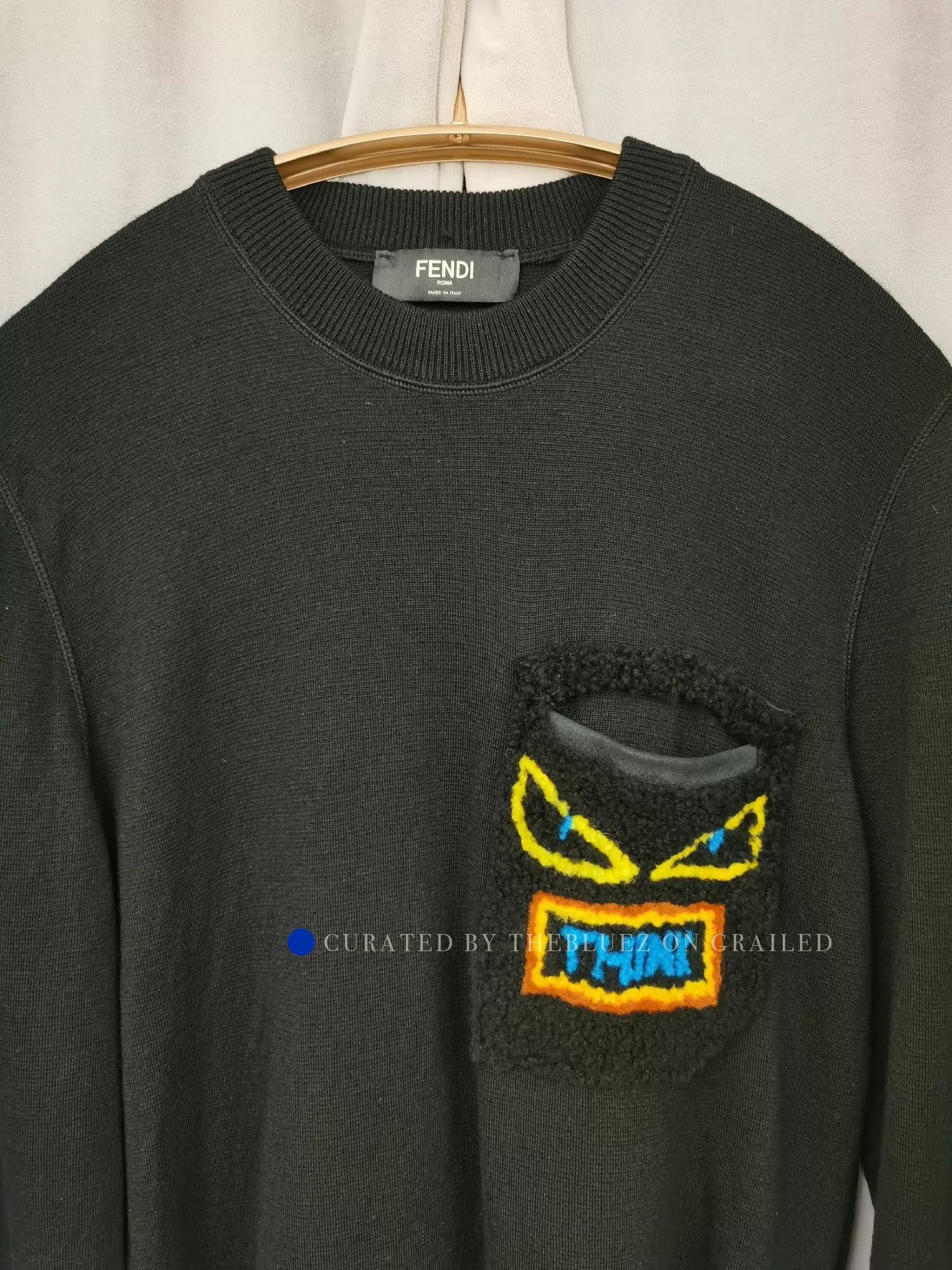 Fendi Bag Bugs Knit Sweater in Black Size US M / EU 48-50 / 2 - 2 Thumbnail