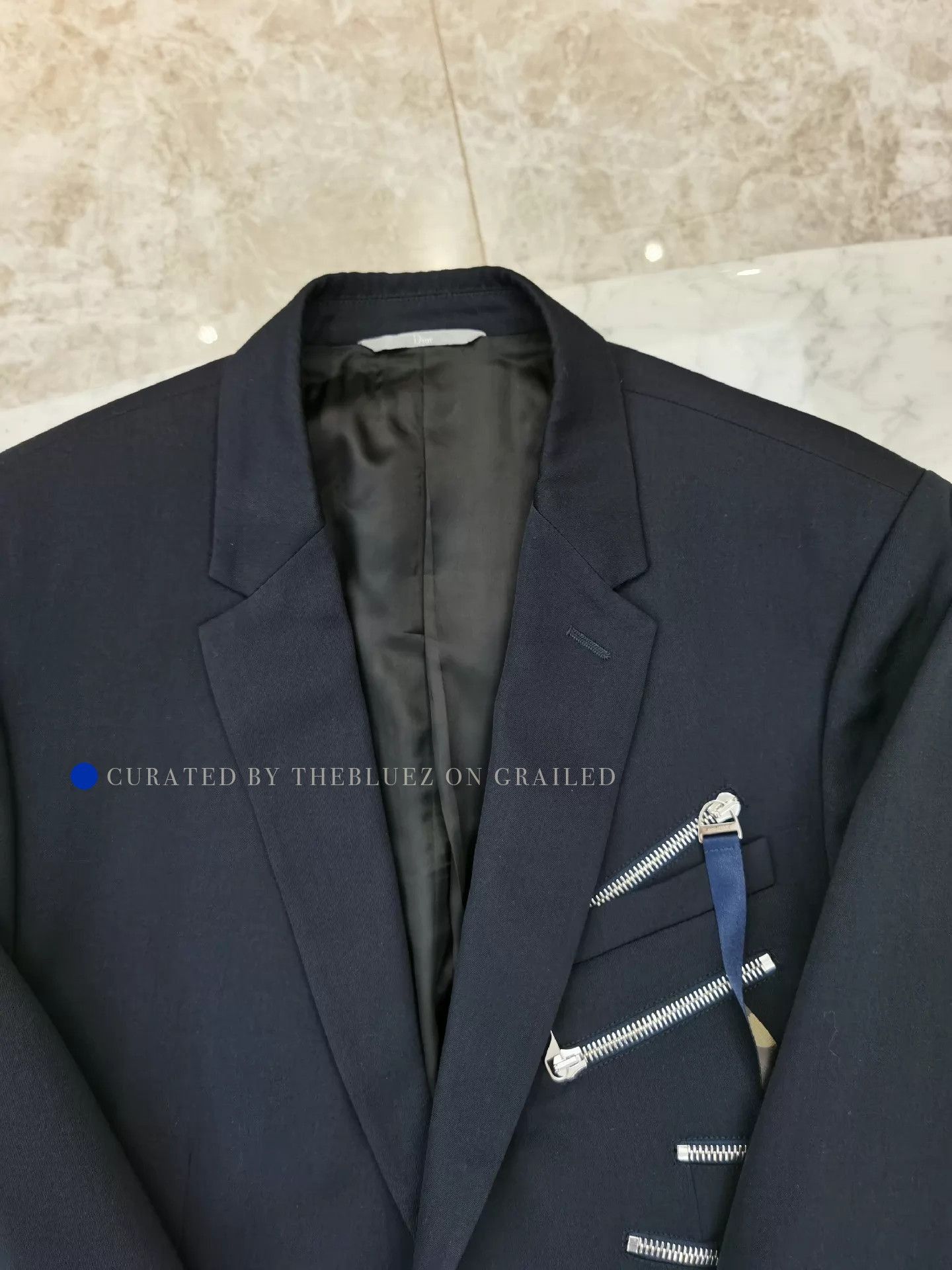 Dior Black Zipper Ribbon Blazer Size US M / EU 48-50 / 2 - 7 Thumbnail