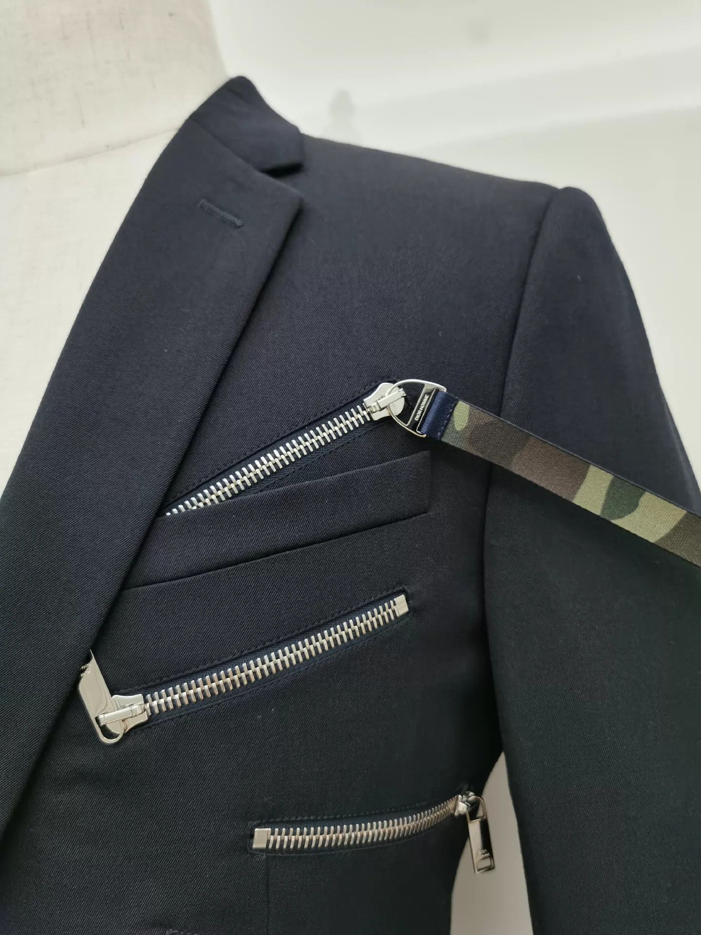 Dior Black Zipper Ribbon Blazer Size US M / EU 48-50 / 2 - 4 Thumbnail