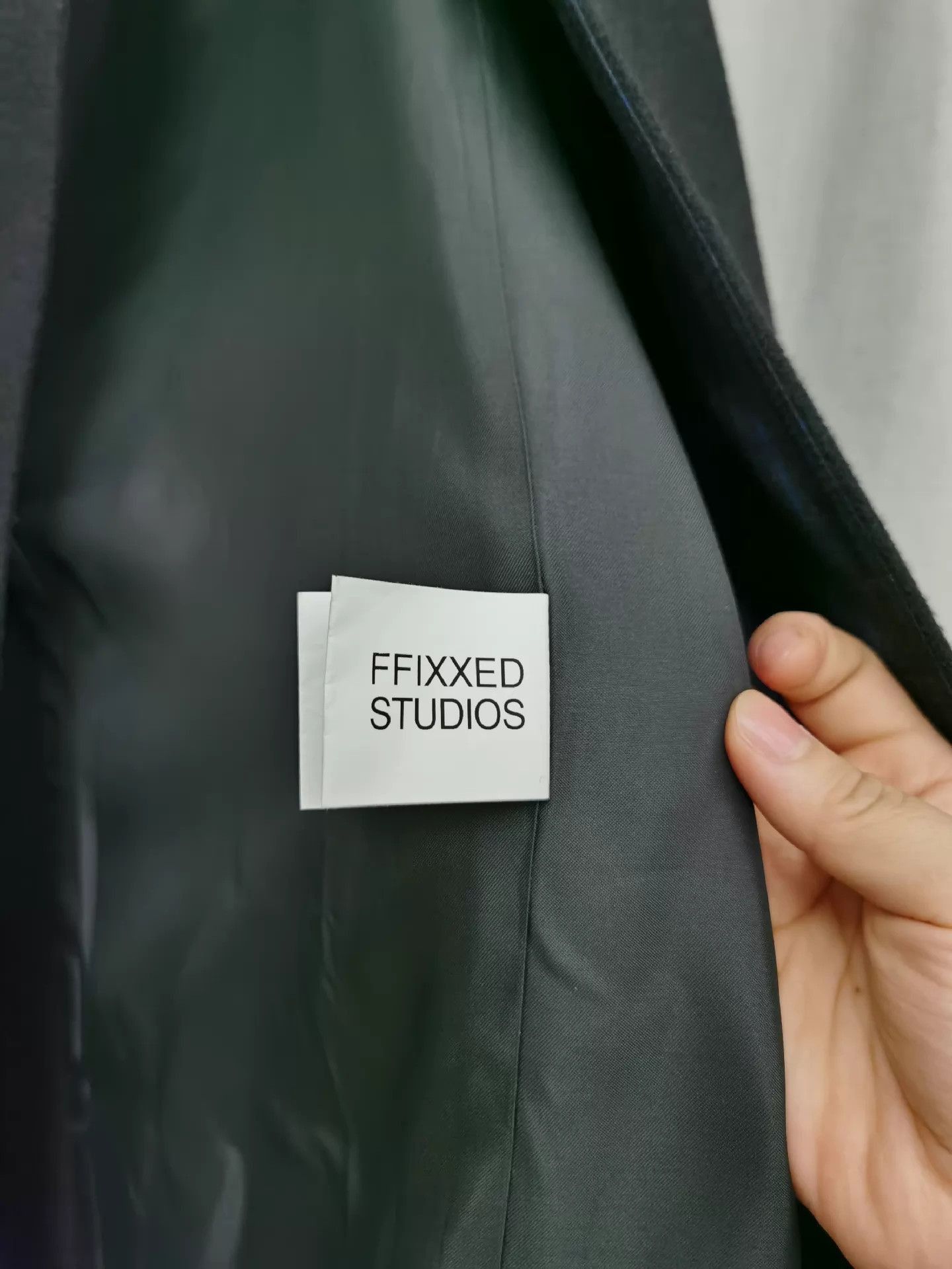 FFIXXED STUDIOS Black Wool Drop Shoulder Coat, Unisex XS Size US XS / EU 42 / 0 - 8 Thumbnail