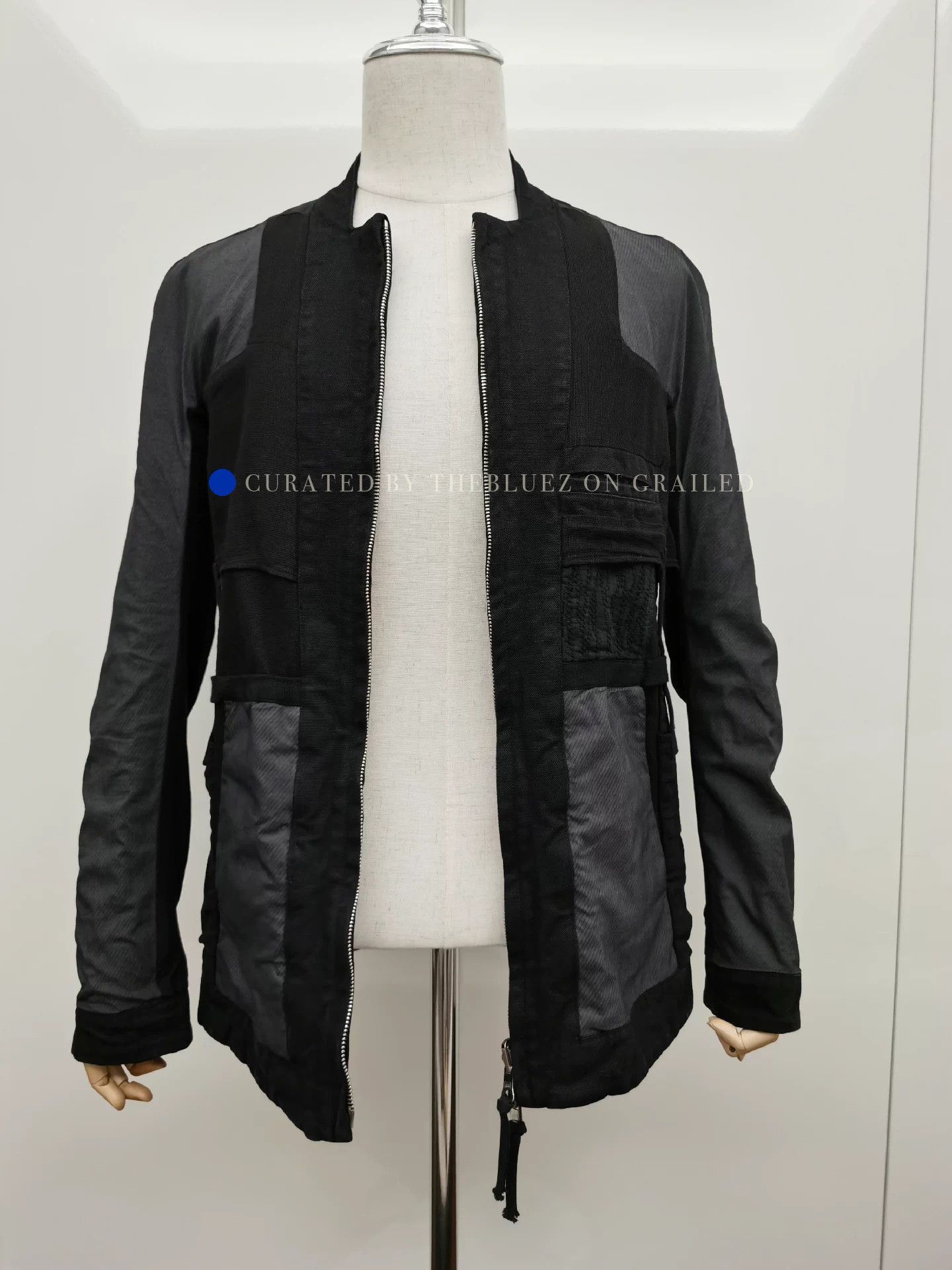 Boris Bidjan Saberi Paneled Black Jacket in Excellent Condition Size US S / EU 44-46 / 1 - 2 Thumbnail