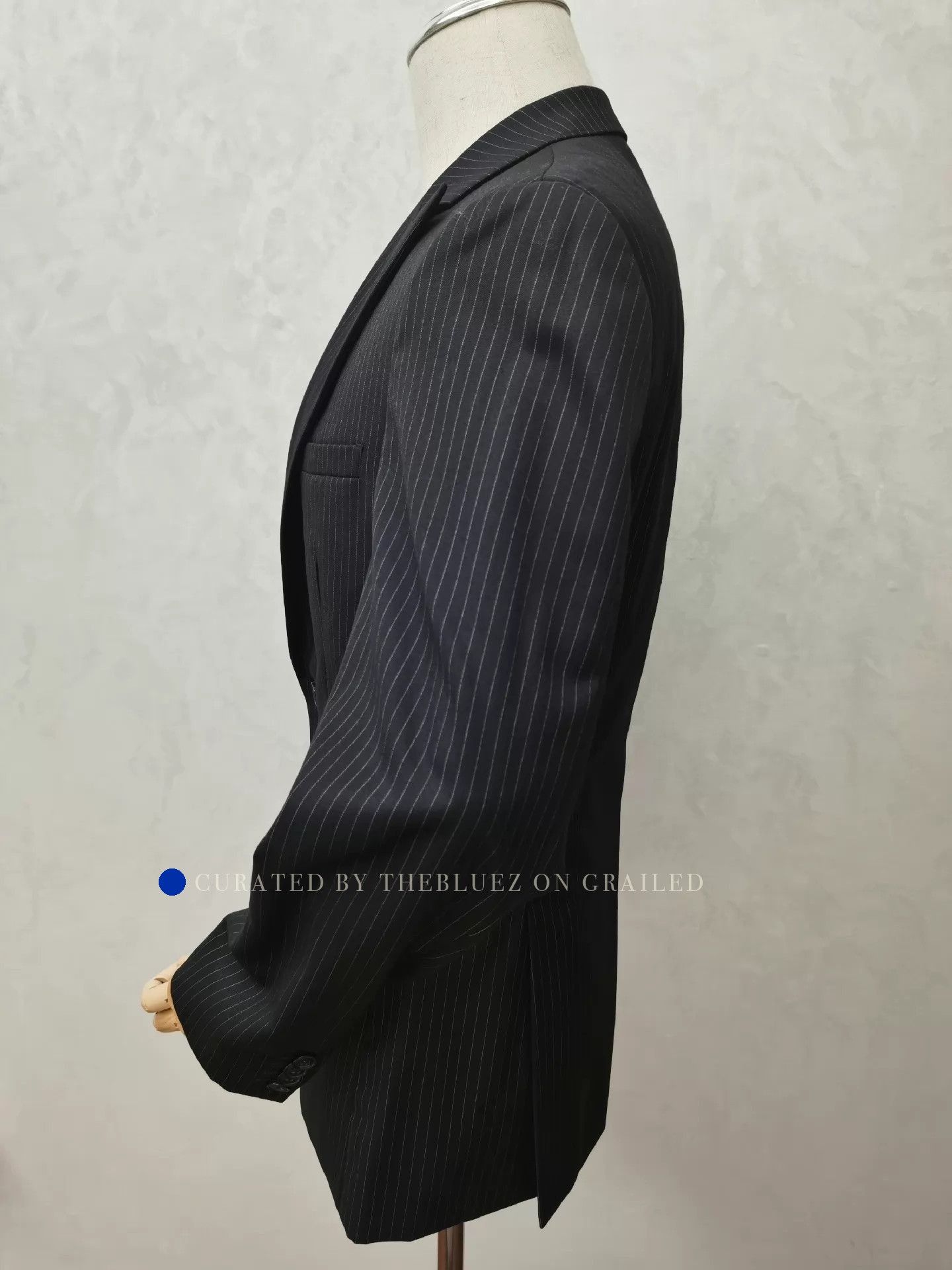 Armani Stylish Black Waist-Cinched Blazer Size US M / EU 48-50 / 2 - 2 Thumbnail