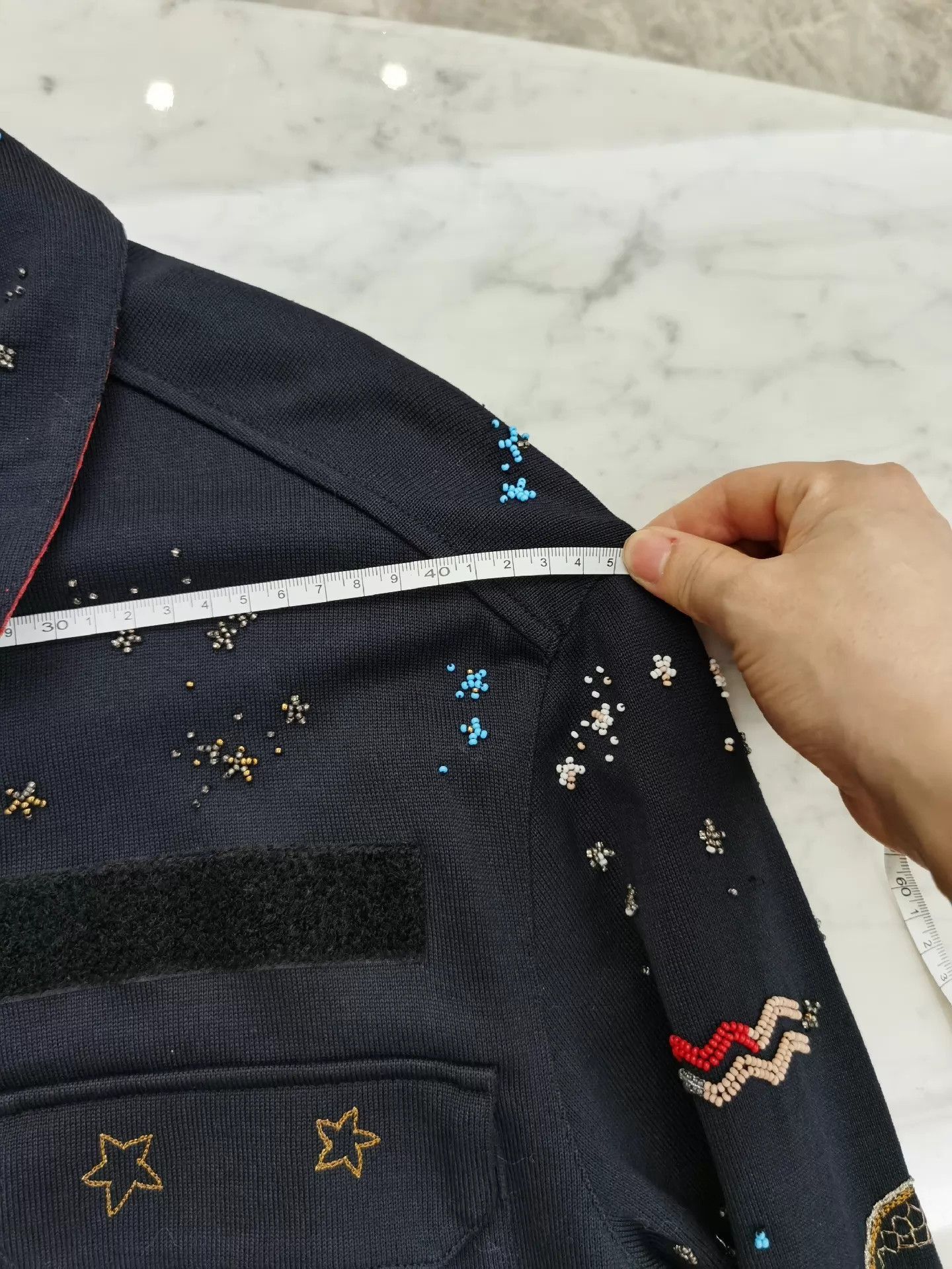 Valentino Unique 3D Beaded Cardigan in Black Size US M / EU 48-50 / 2 - 7 Thumbnail