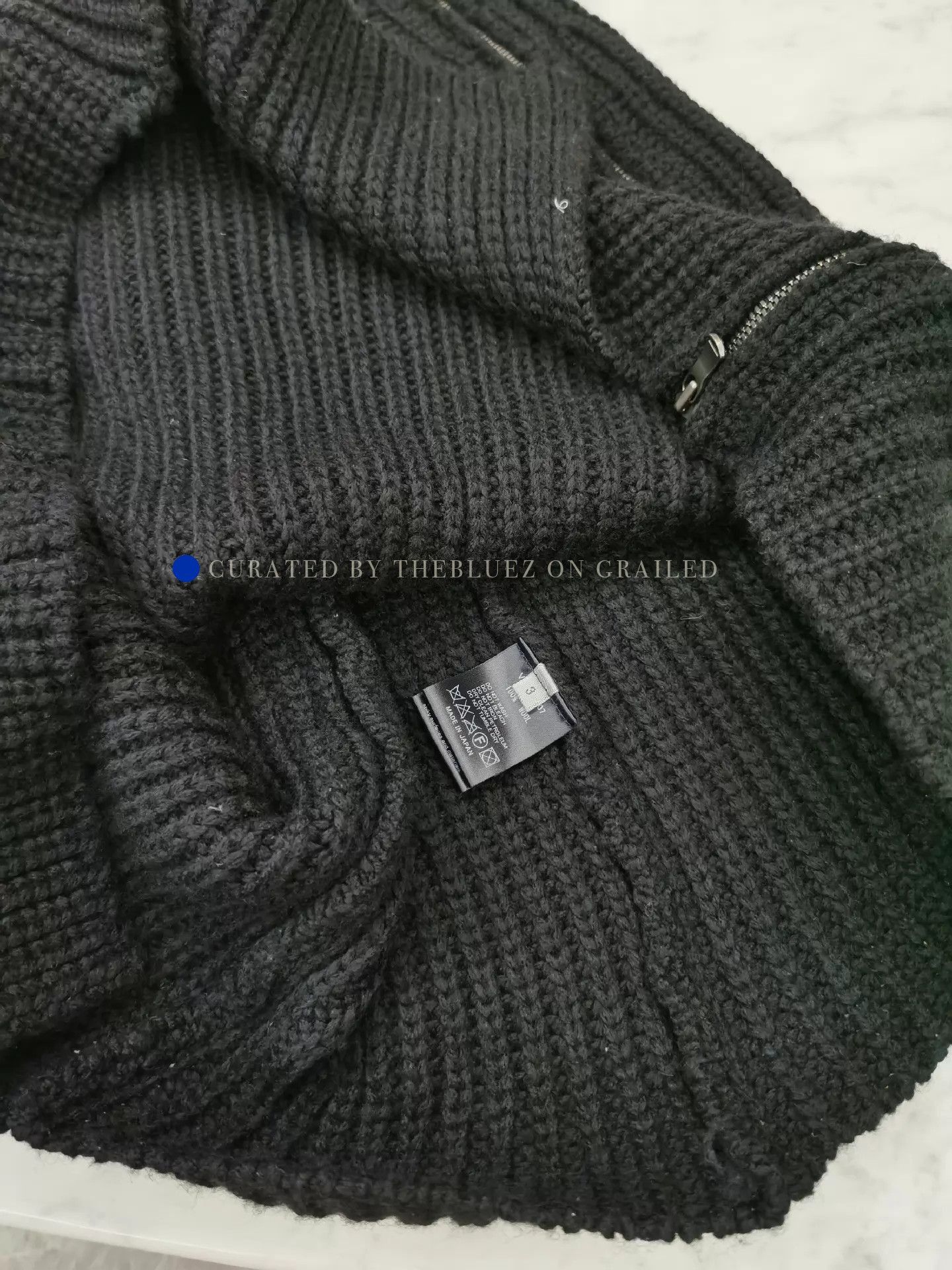 The Viridi-anne Unique Irregular Black Wool Sweater Size US L / EU 52-54 / 3 - 5 Thumbnail