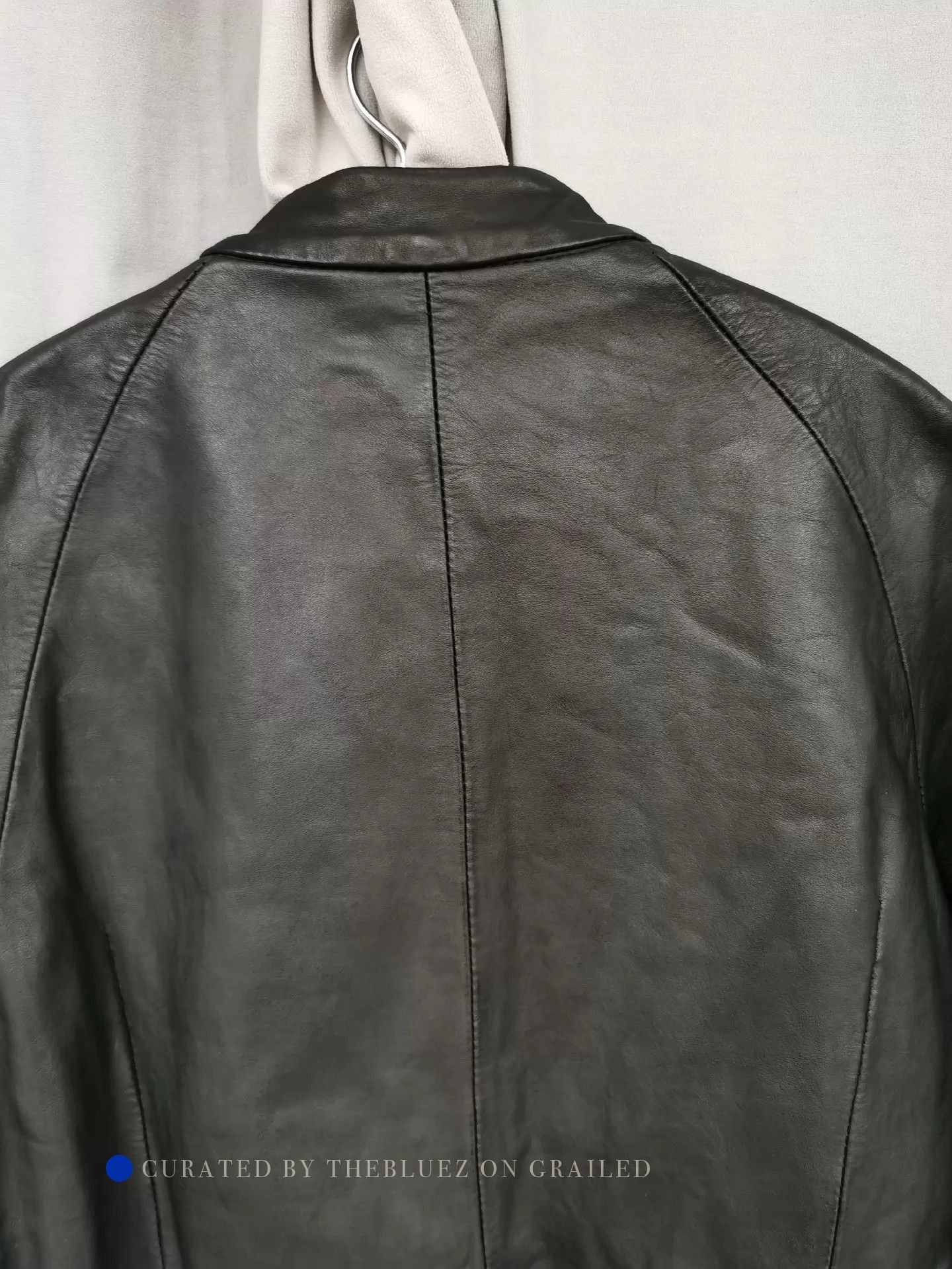 The Viridi-anne Minimalist Black Leather Jacket with Zipper Cuffs Size US XL / EU 56 / 4 - 5 Thumbnail