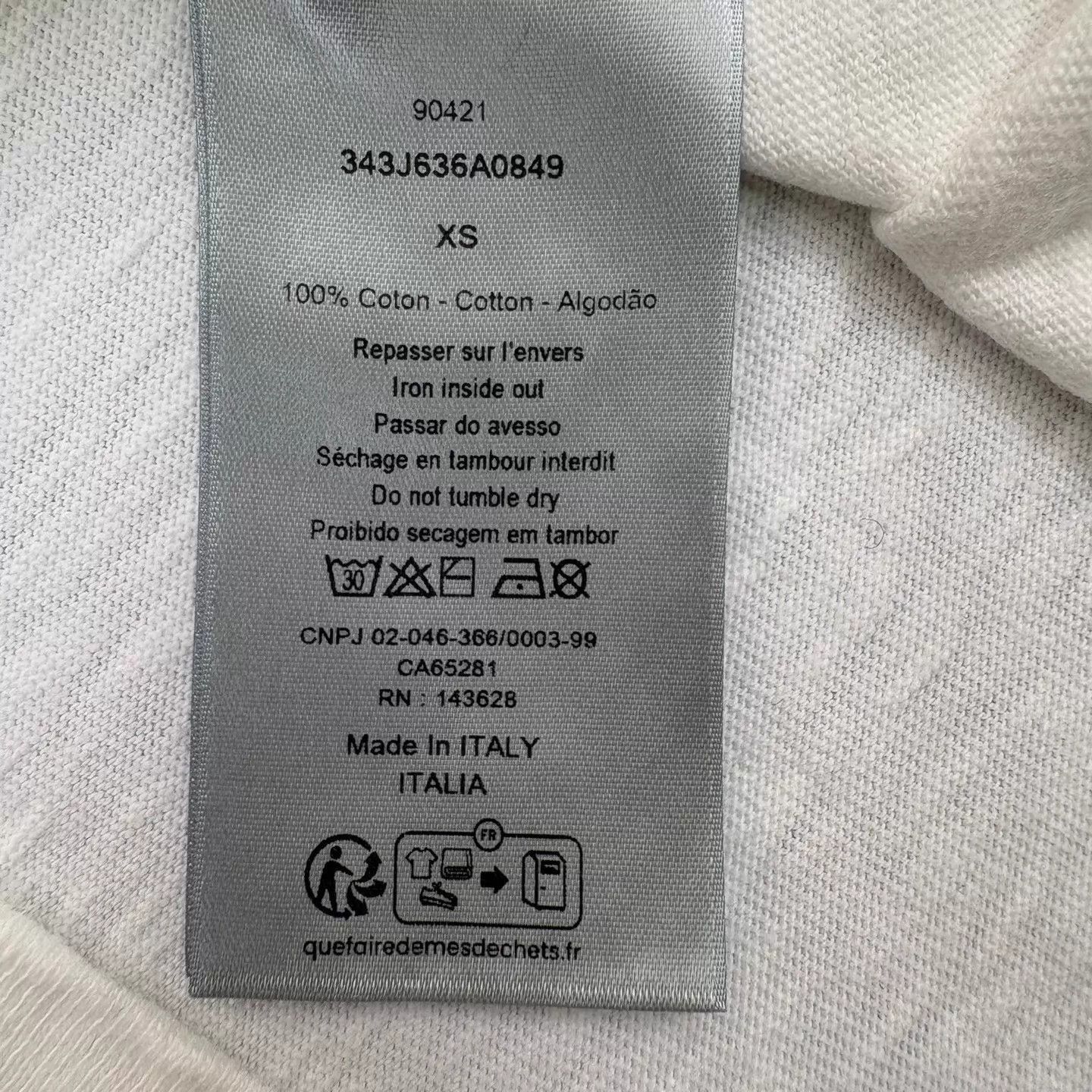 Dior Distressed Logo Print Short Sleeve Tee Size US XS / EU 42 / 0 - 6 Thumbnail