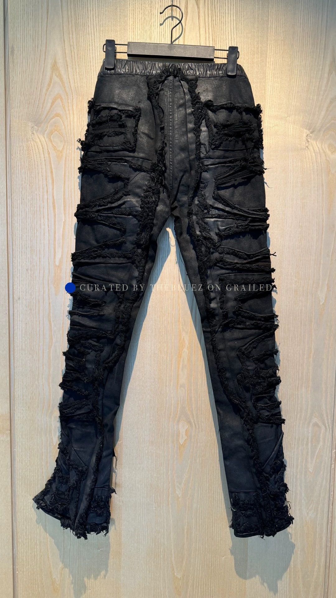 Rick Owens Stretchy Black Slim Fit Pants Size US 32 / EU 48 - 3 Thumbnail