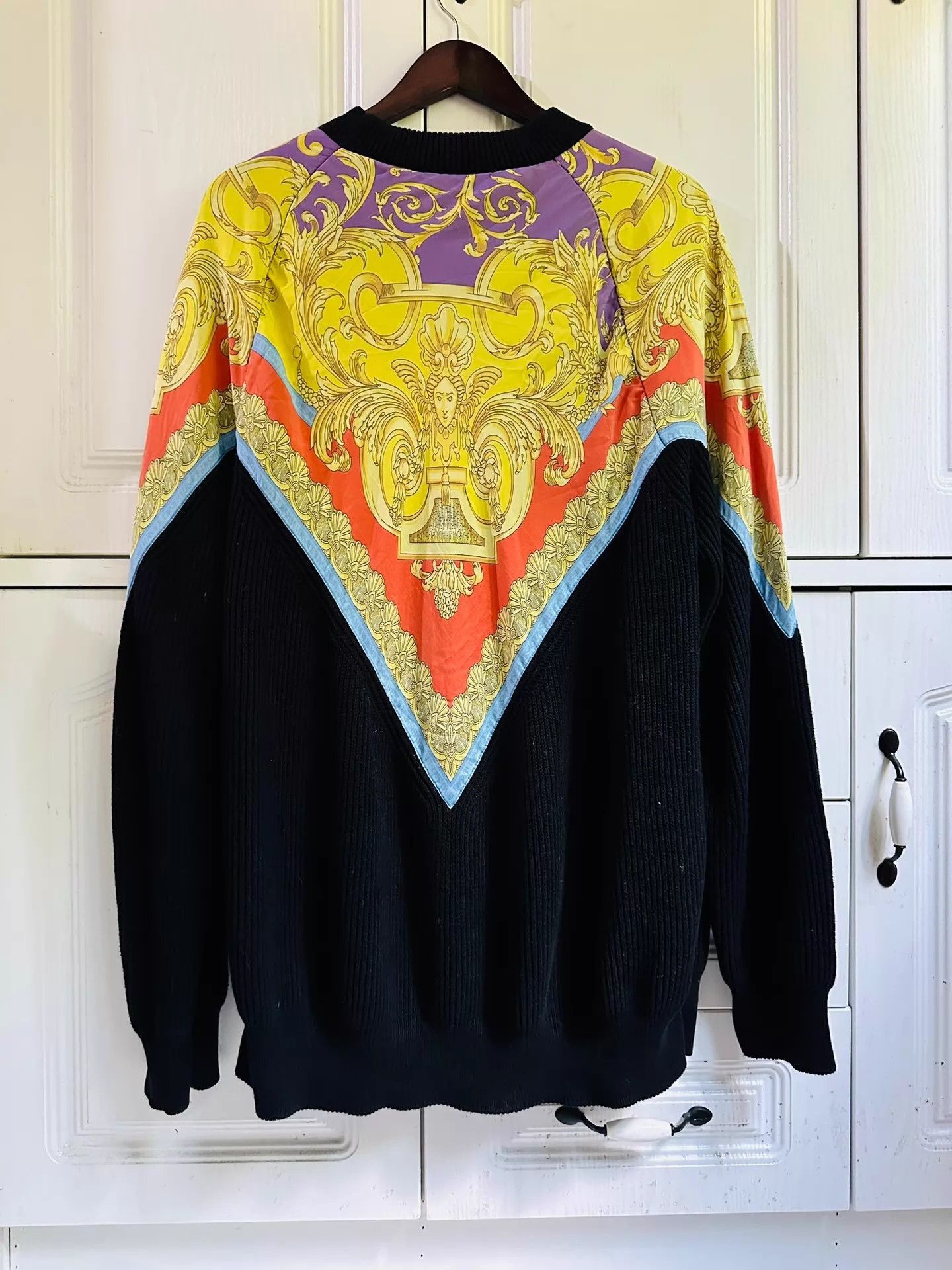Versace Baroque-Patterned Knit Sweater in Multi Size US L / EU 52-54 / 3 - 2 Thumbnail