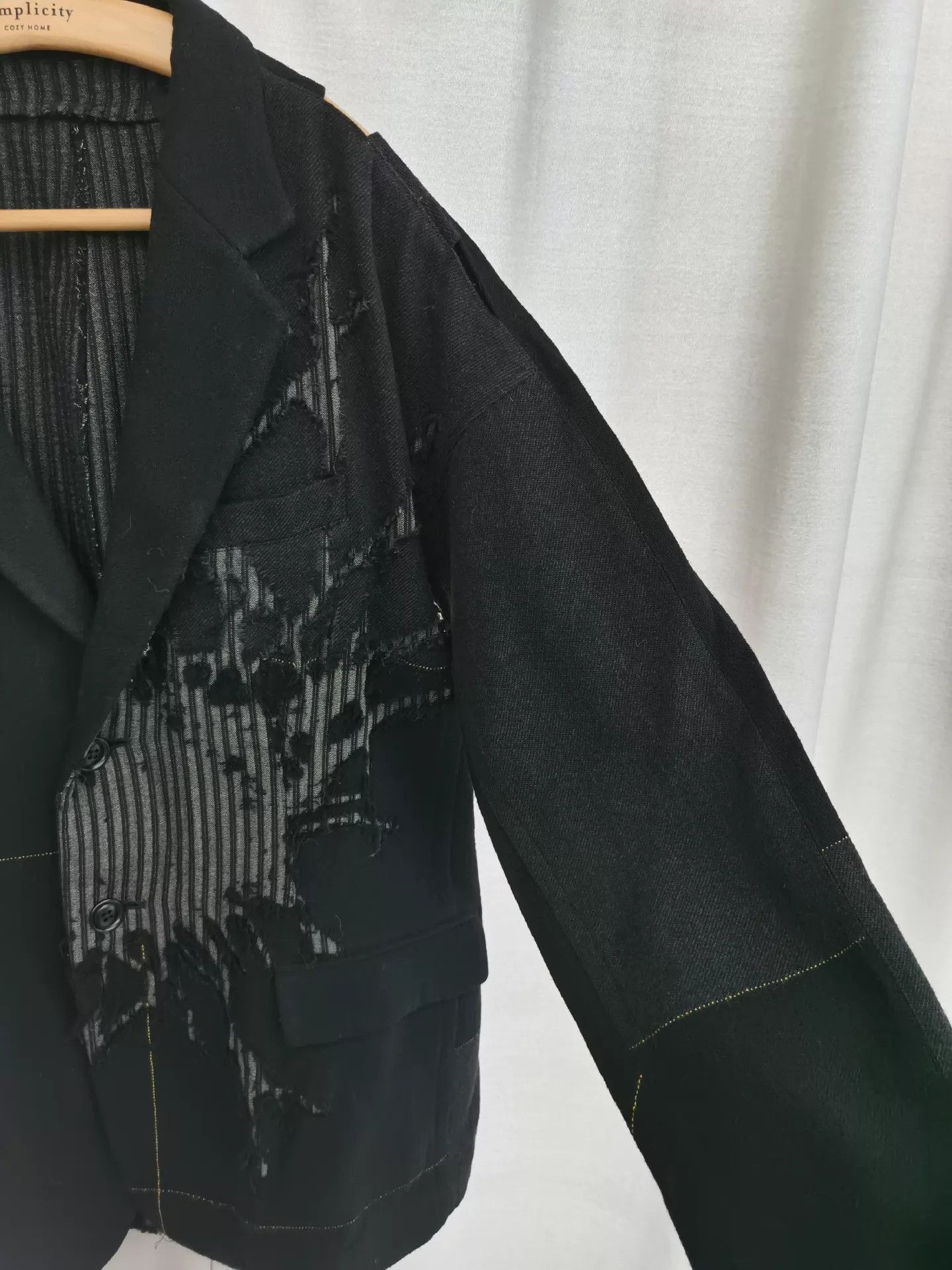 Yohji Yamamoto Black Suit Jacket from 2016 Collection Size US M / EU 48-50 / 2 - 2 Thumbnail