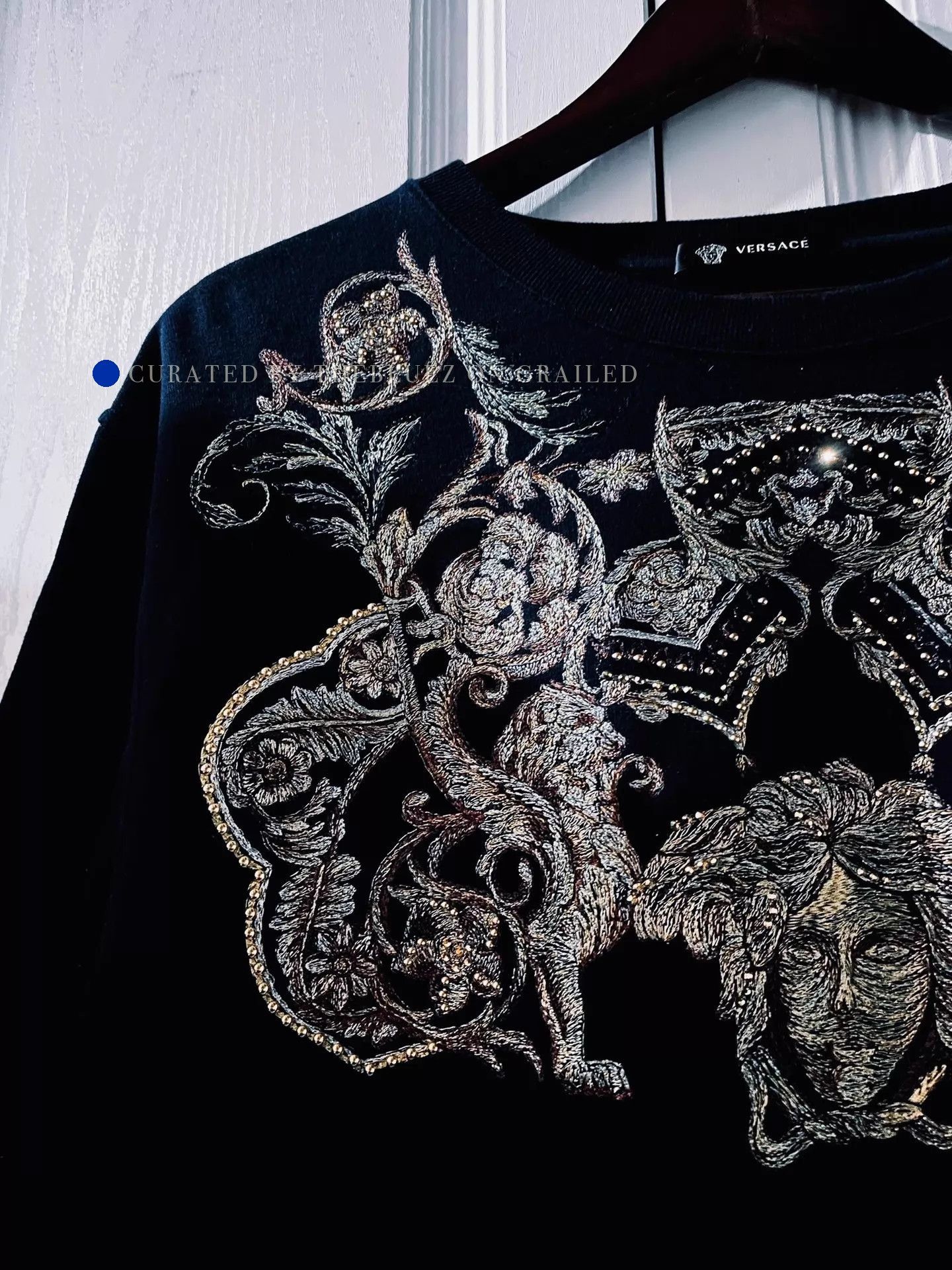 Versace Medusa Crystal Embroidered Sweatshirt Size US XXL / EU 58 / 5 - 5 Thumbnail